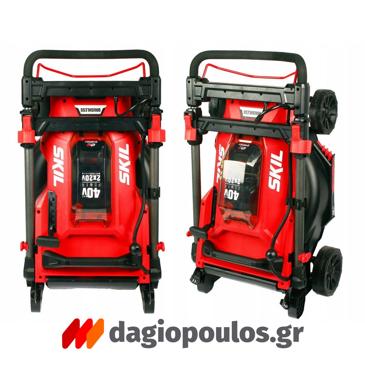 Skil 0140 CA 40V Max Brushless Χλοοκοπτική Μηχανή Γκαζόν Μπαταρίας Ωθούμενη 36V Li-ion Με 2 Μπαταρίες 4.0Ah