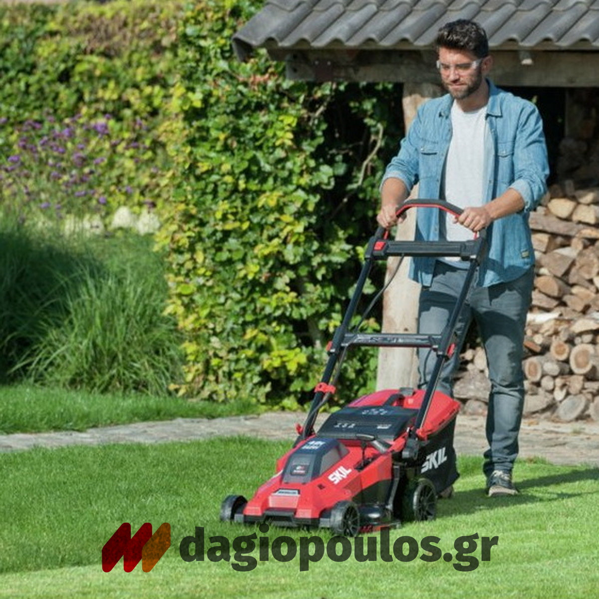 Skil 0140 CA 40V Max Brushless Χλοοκοπτική Μηχανή Γκαζόν Μπαταρίας Ωθούμενη 36V Li-ion Με 2 Μπαταρίες 4.0Ah