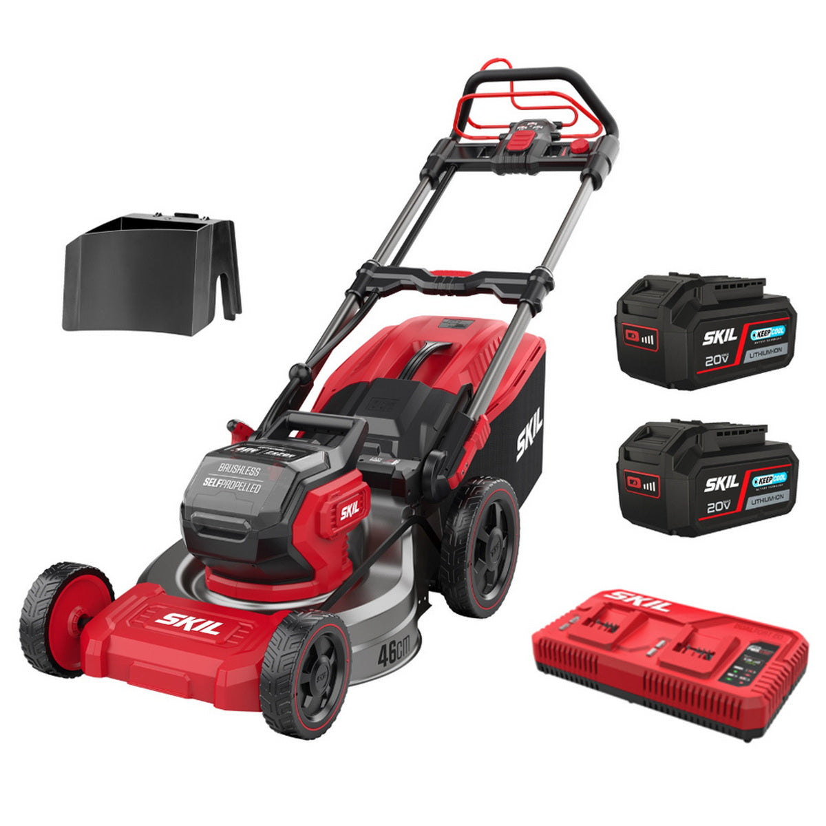 Skil 0150 BA Brushless Χλοοκοπτική Μηχανή Γκαζόν Μπαταρίας Αυτοκινούμενη 40V Με 2 Μπαταρίες 4.0Ah