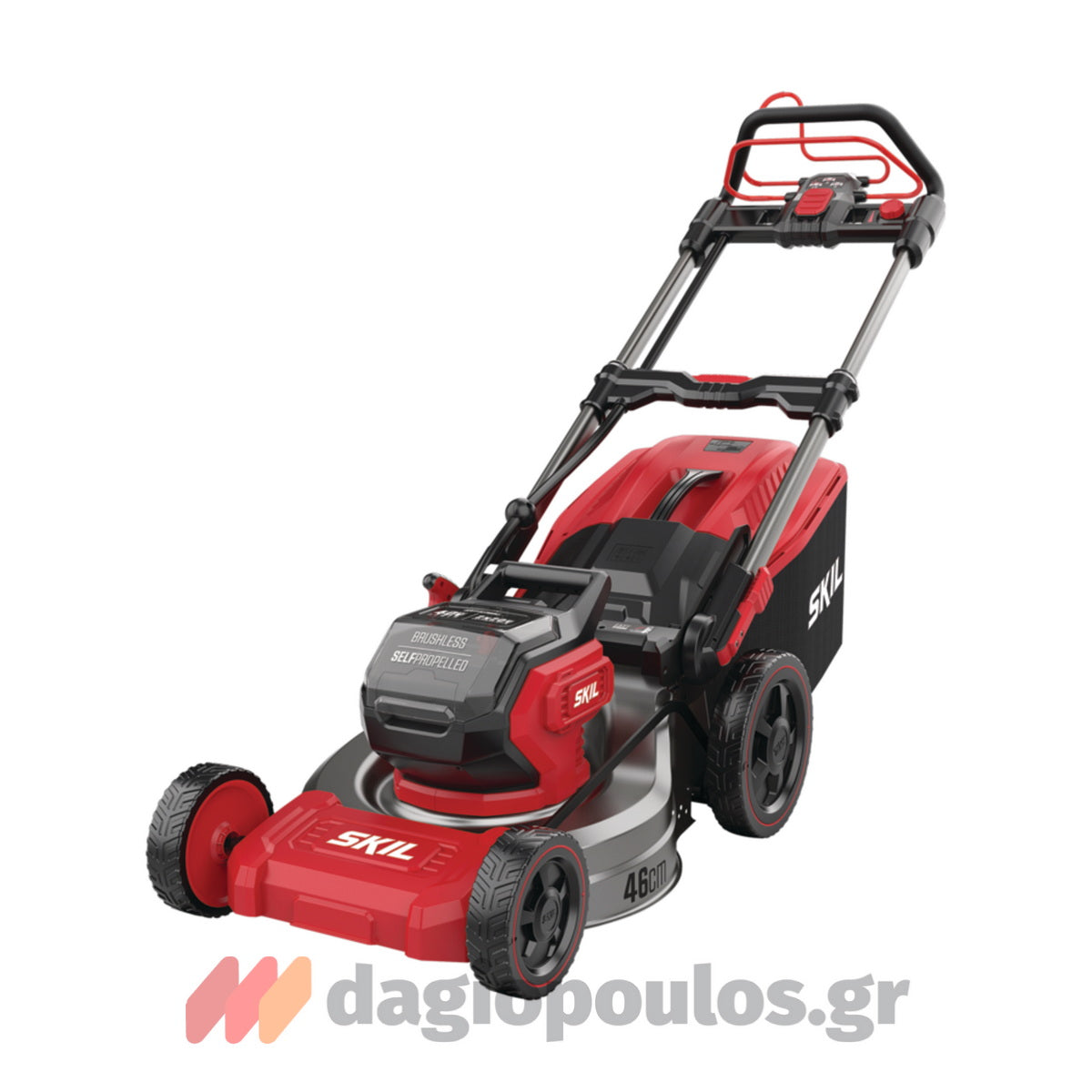 Skil 0150 BA Brushless Χλοοκοπτική Μηχανή Γκαζόν Μπαταρίας Αυτοκινούμενη 40V Με 2 Μπαταρίες 4.0Ah