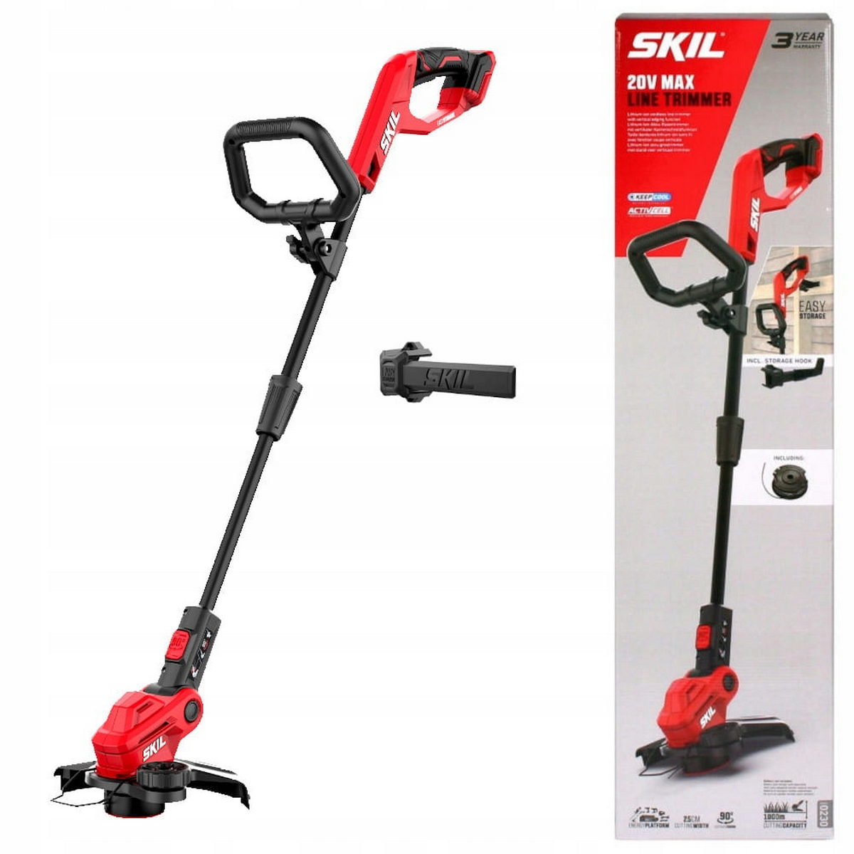 Skil 0230 CA 20V Max Autofeed Χλοοκοπτικό Μεσινέζας Μπαταρίας Αυτοτροφοδοτούμενο 18V SOLO