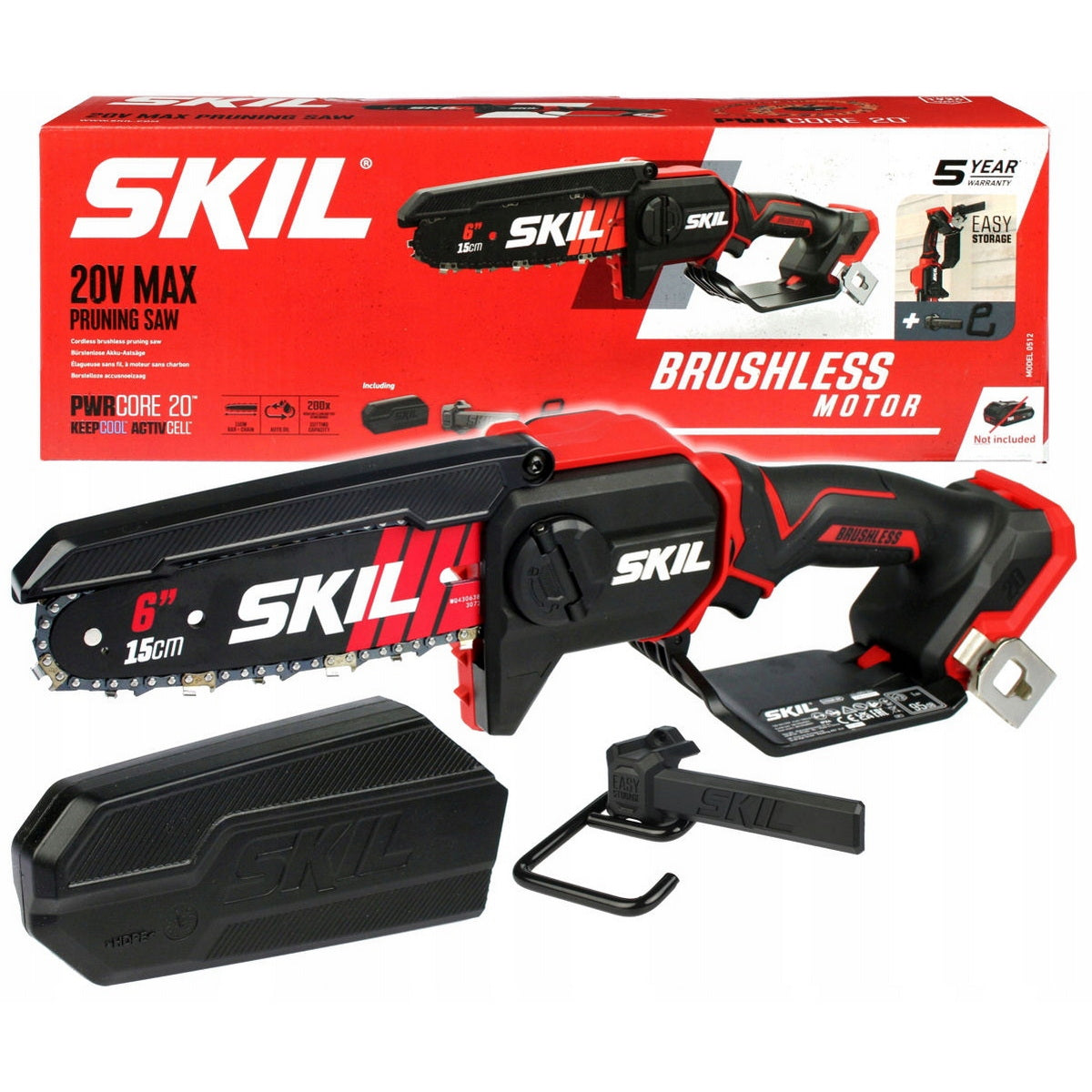 Skil 0512 CA-2 20V Max Brushless Αλυσοπρίονο Μπαταρίας Mini 15cm 18V Li-Ion Με Μπαταρία 2.5Ah