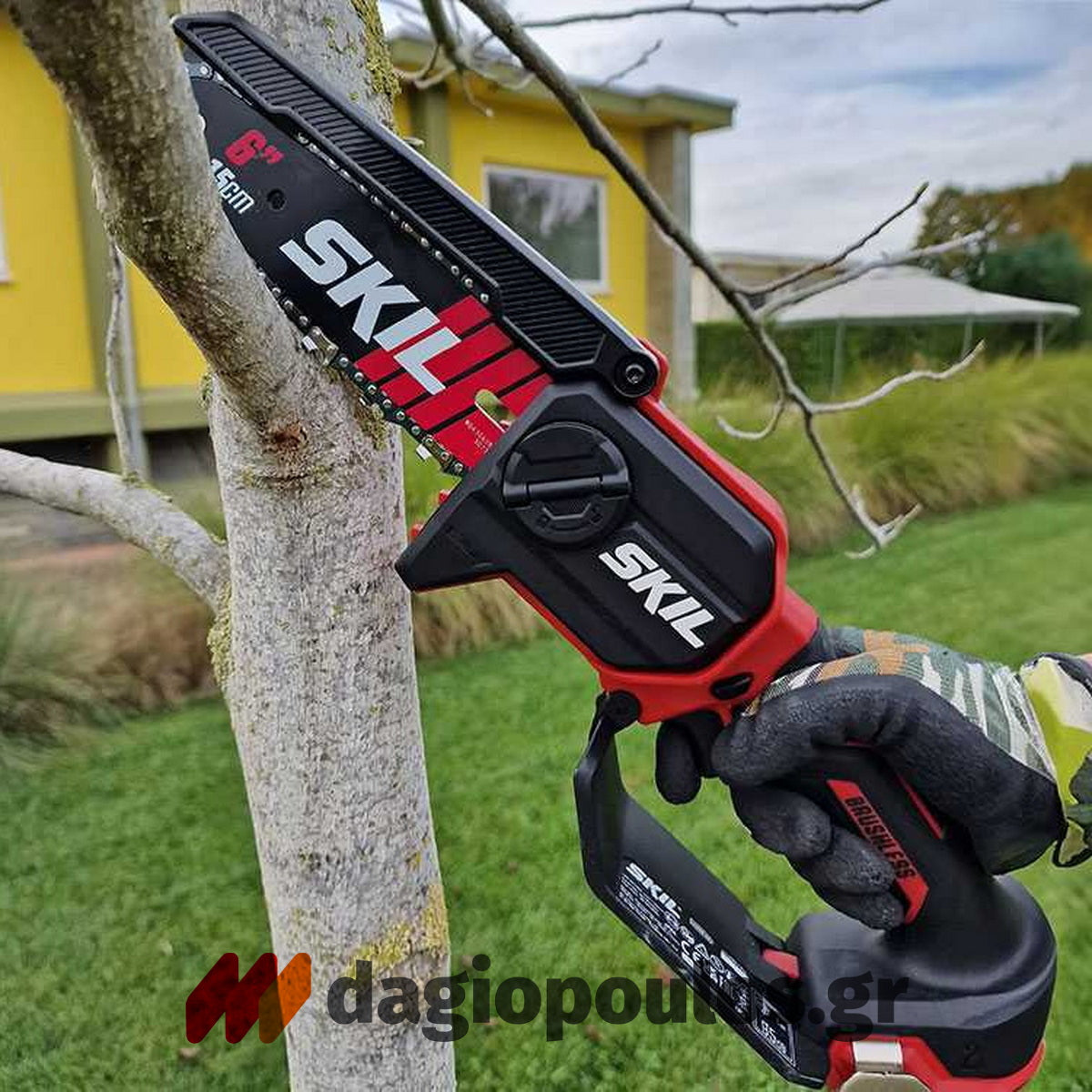 Skil 0512 CA-1 20V Max Brushless Αλυσοπρίονο Μπαταρίας Mini 15cm 18V Li-Ion Με 2 Μπαταρίες 2.0Ah + 2.5Ah