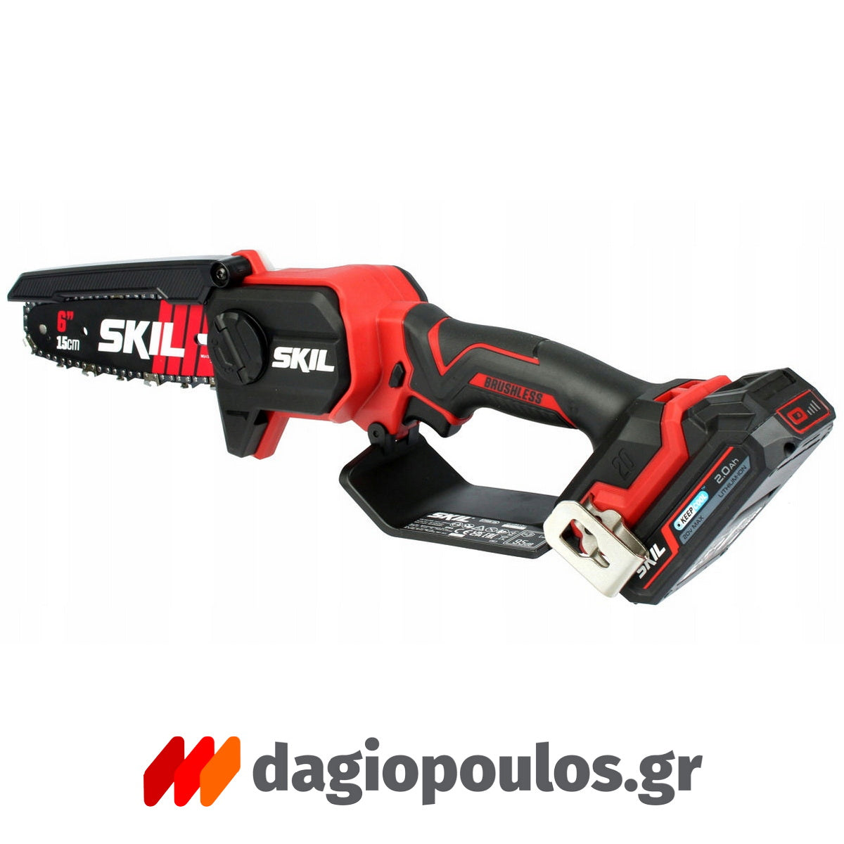 Skil 0512 CA-1 20V Max Brushless Αλυσοπρίονο Μπαταρίας Mini 15cm 18V Li-Ion Με 2 Μπαταρίες 2.0Ah + 2.5Ah