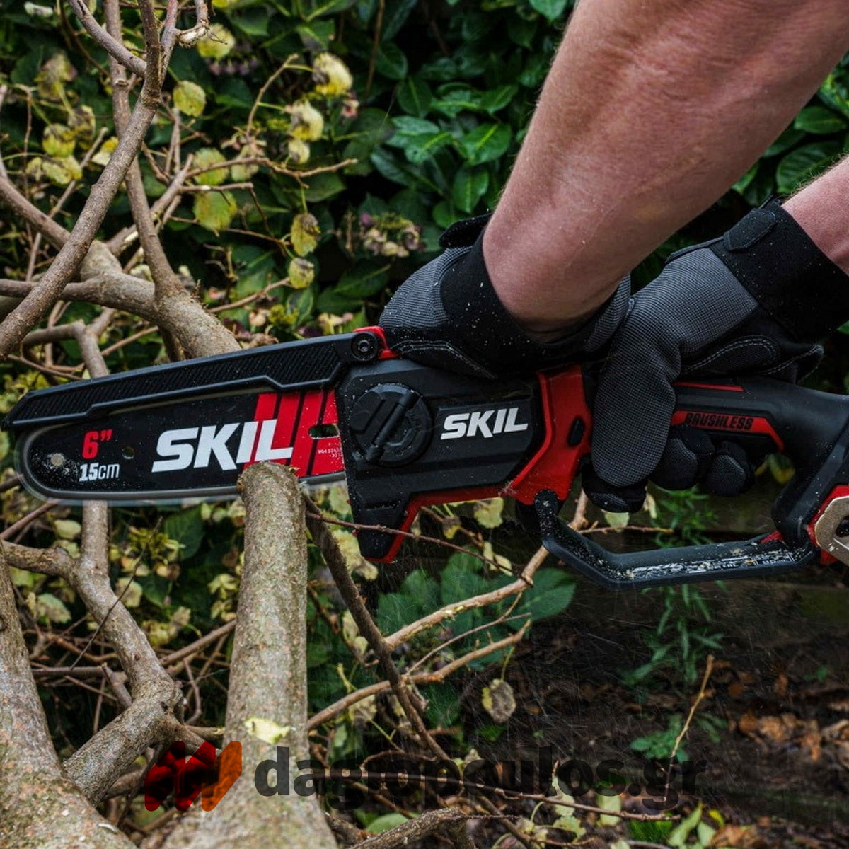 Skil 0512 CA-1 20V Max Brushless Αλυσοπρίονο Μπαταρίας Mini 15cm 18V Li-Ion Με 2 Μπαταρίες 2.0Ah + 2.5Ah