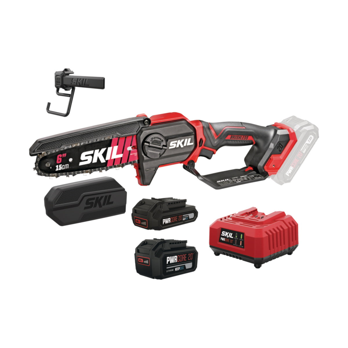 Skil 0512 CA-1 20V Max Brushless Αλυσοπρίονο Μπαταρίας Mini 15cm 18V Li-Ion Με 2 Μπαταρίες 2.0Ah + 2.5Ah