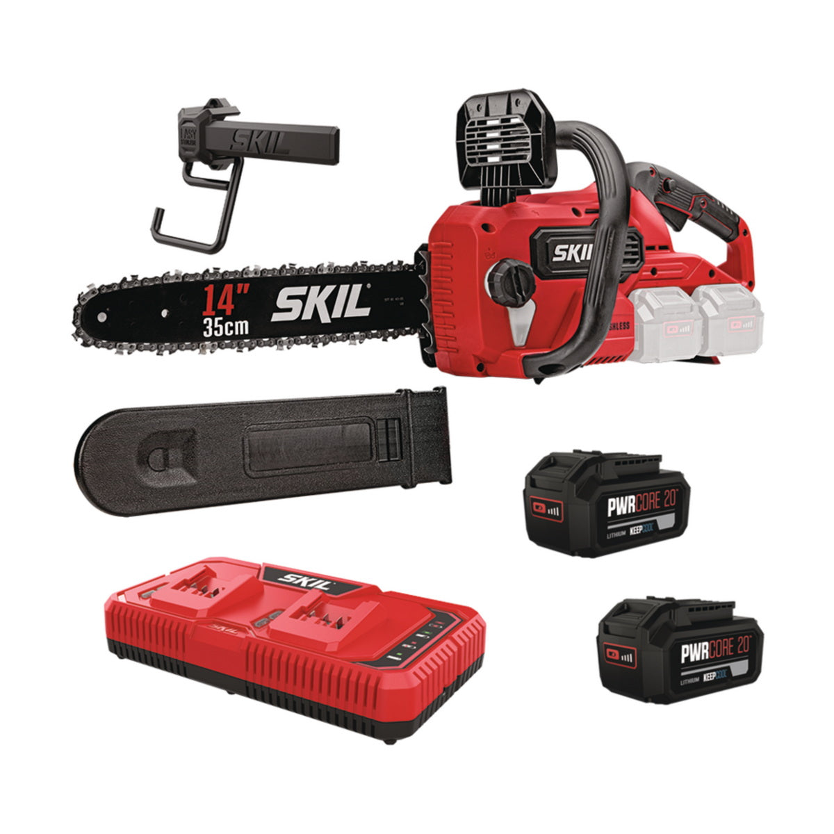 Skil 0540 CA-1 40V Max Brushless Αλυσοπρίονο Μπαταρίας 36V Li-Ion 35cm Με 2 Μπαταρίες 4.0Ah