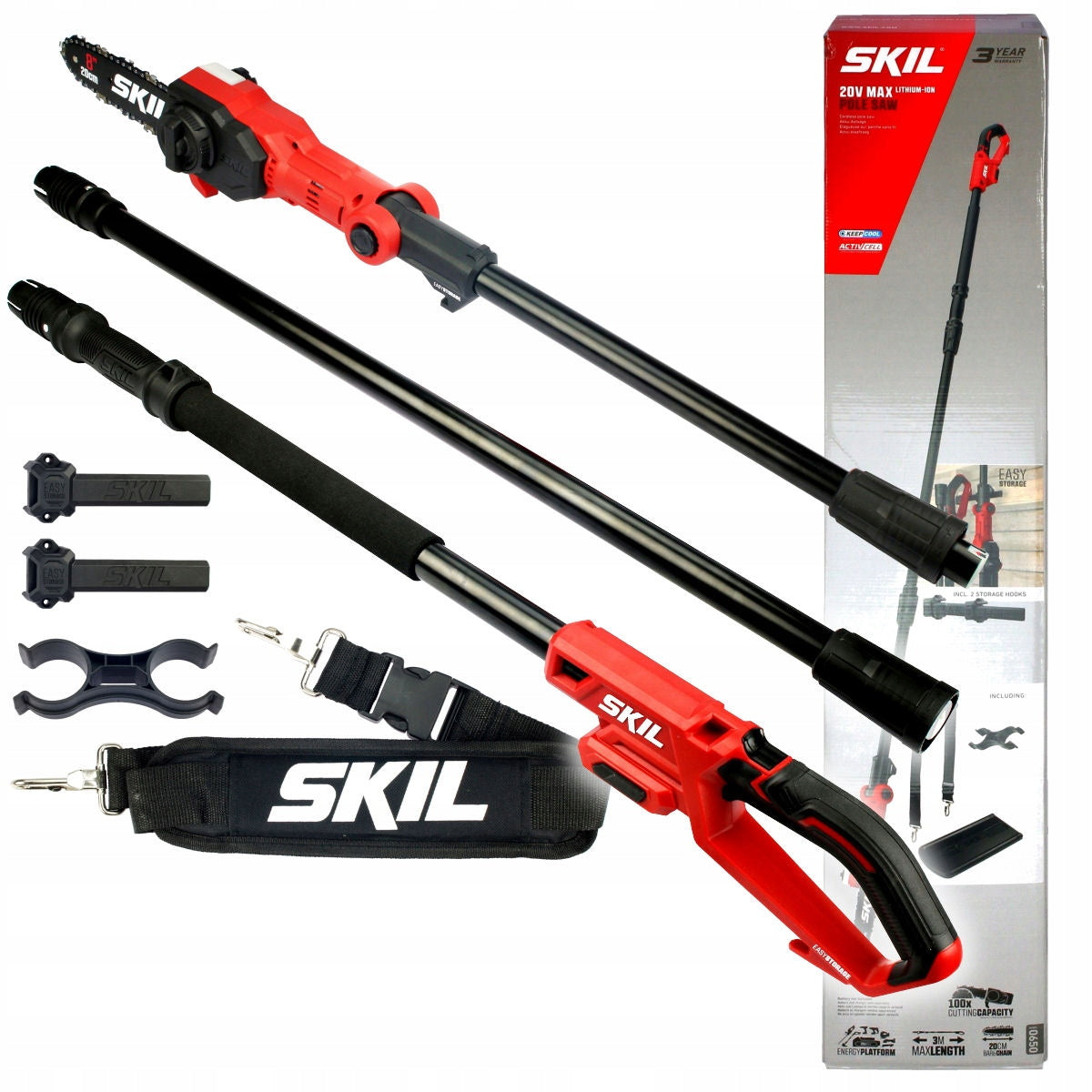 Skil 0650 CA 20V Max Αλυσοπρίονο Τηλεσκοπικό Μπαταρίας 18V Li-Ion 20cm Με Μπαταρία 5.0Ah