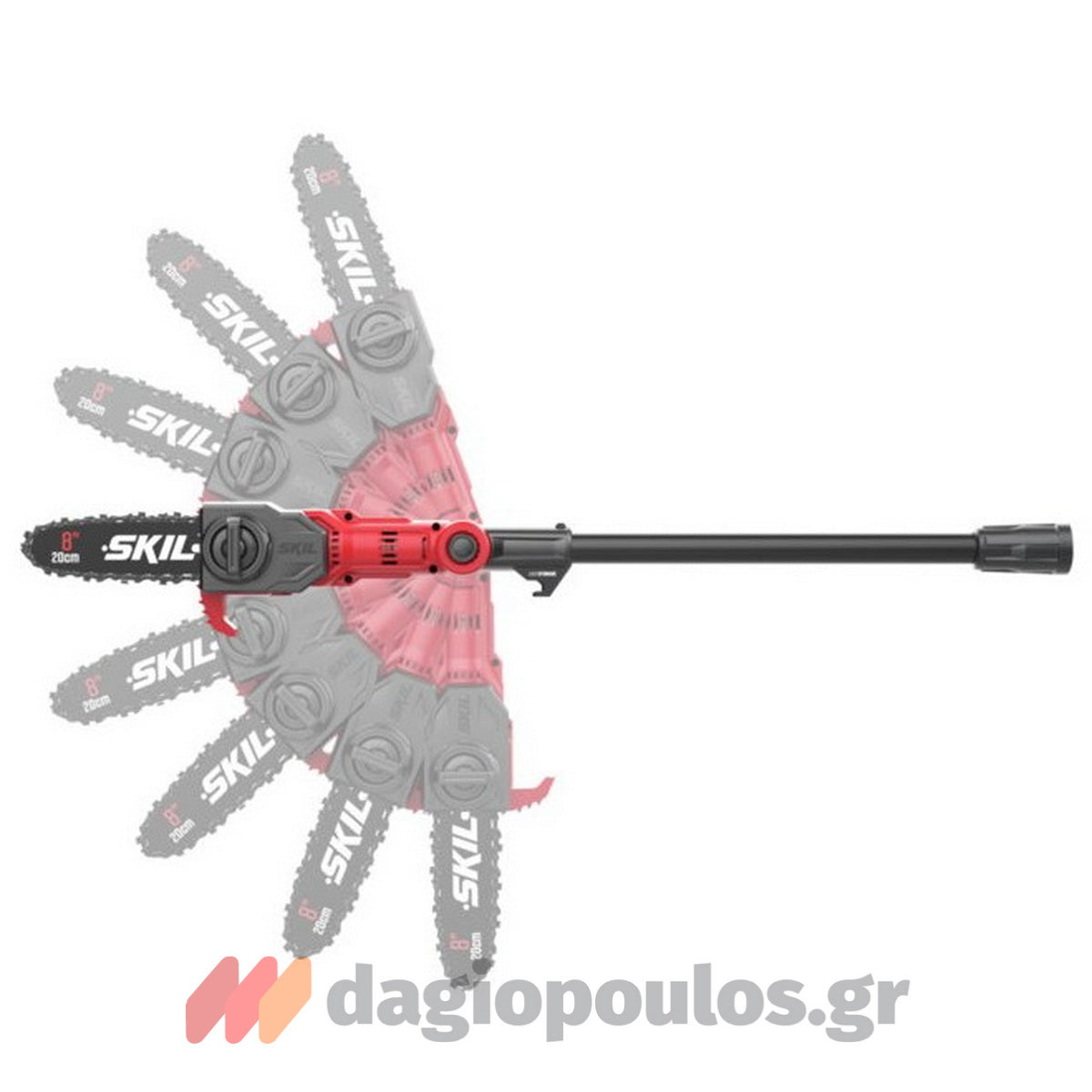 Skil 0650 CA 20V Max Αλυσοπρίονο Τηλεσκοπικό Μπαταρίας 18V Li-Ion 20cm Με Μπαταρία 5.0Ah