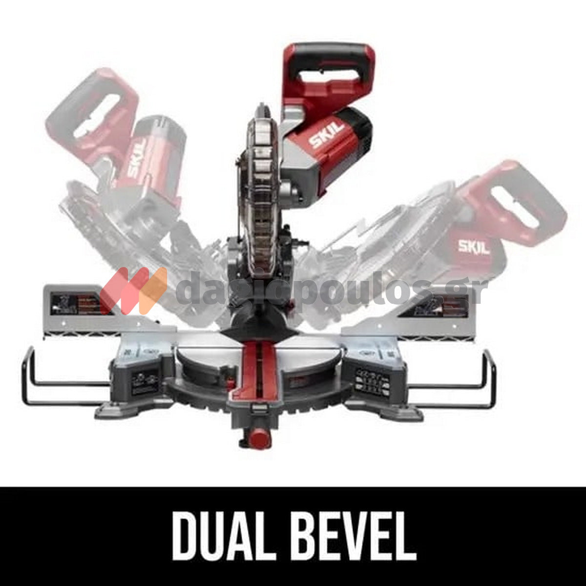 Skil 1320 AA Επαγγελματικό Ηλεκτρικό Φαλτσοπρίονο Radial Συρόμενο Διπλής Κοπής 2000W 254mm