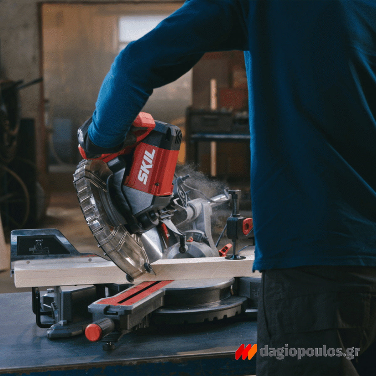 Skil 1320 AA Επαγγελματικό Ηλεκτρικό Φαλτσοπρίονο Radial Συρόμενο Διπλής Κοπής 2000W 254mm