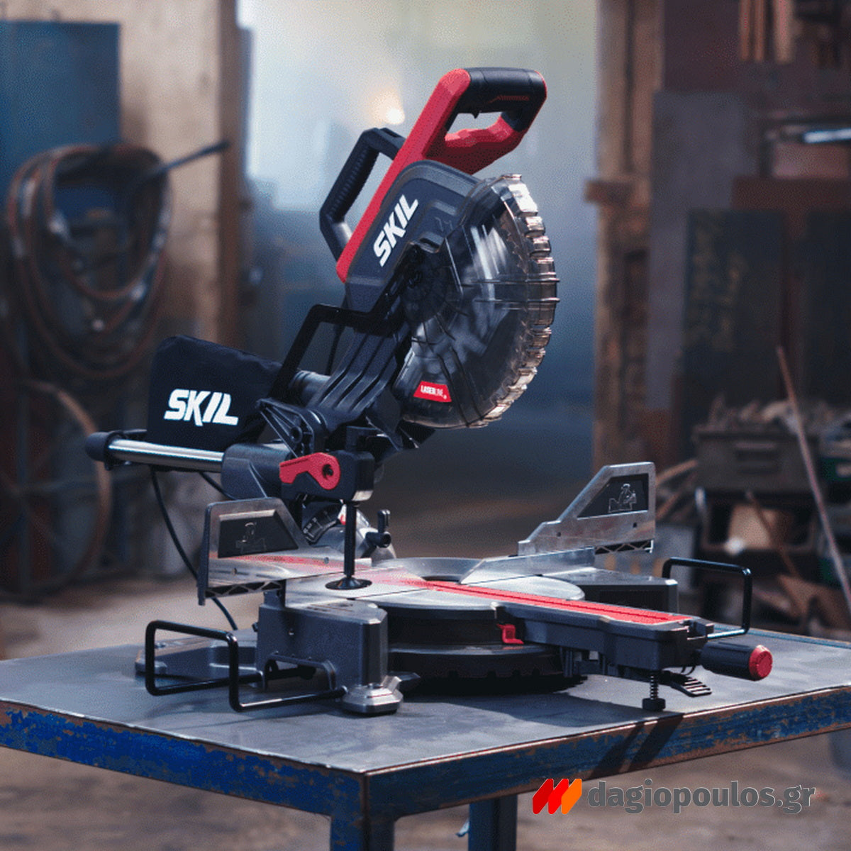 Skil 1320 AA Επαγγελματικό Ηλεκτρικό Φαλτσοπρίονο Radial Συρόμενο Διπλής Κοπής 2000W 254mm