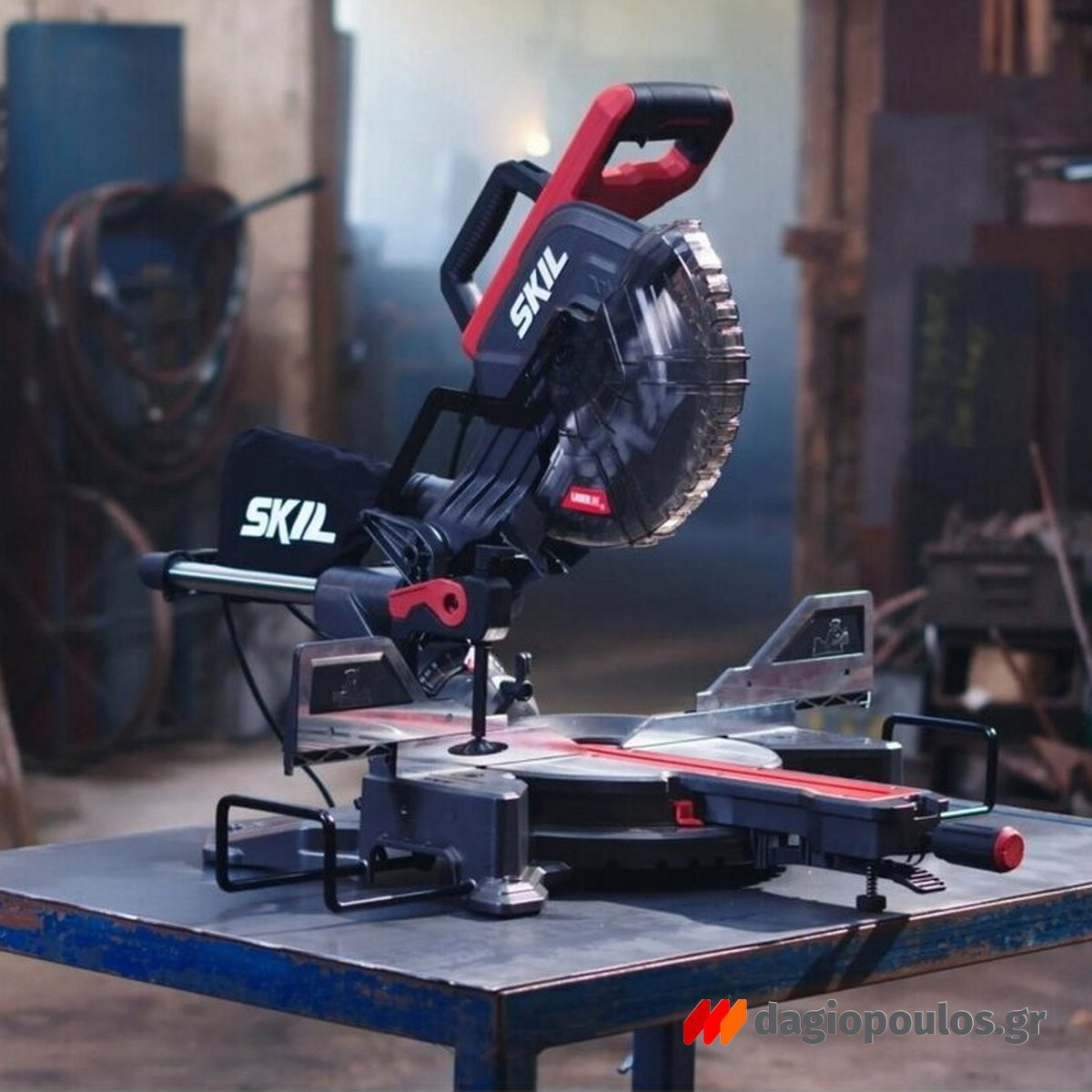 Skil 1320 AA Επαγγελματικό Ηλεκτρικό Φαλτσοπρίονο Radial Συρόμενο Διπλής Κοπής 2000W 254mm