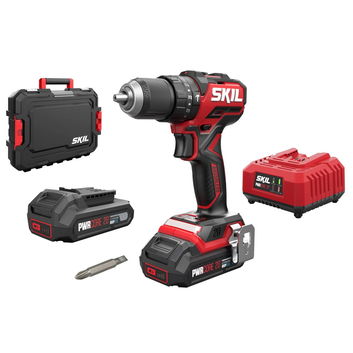 Skil 3075 JA 20V Max Brushless Κρουστικό Δραπανοκατσάβιδο Μπαταρίας 18V Li-Ion Με Μπαταρία 2.5Ah Βαλίτσα