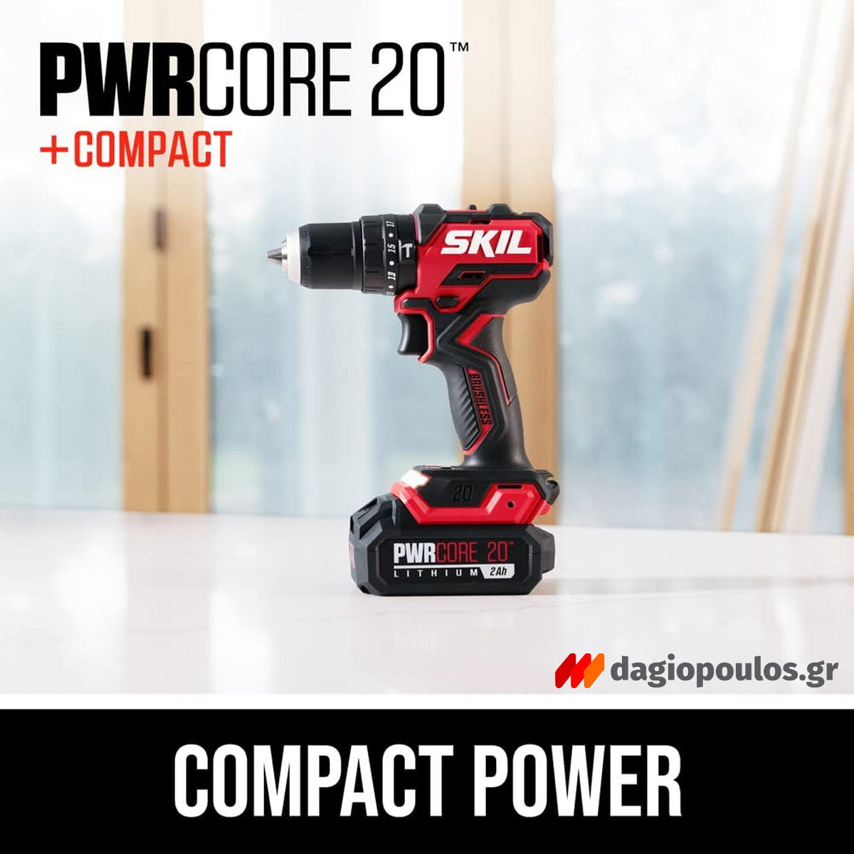 Skil 3075 JA 20V Max Brushless Κρουστικό Δραπανοκατσάβιδο Μπαταρίας 18V Li-Ion Με Μπαταρία 2.5Ah Βαλίτσα