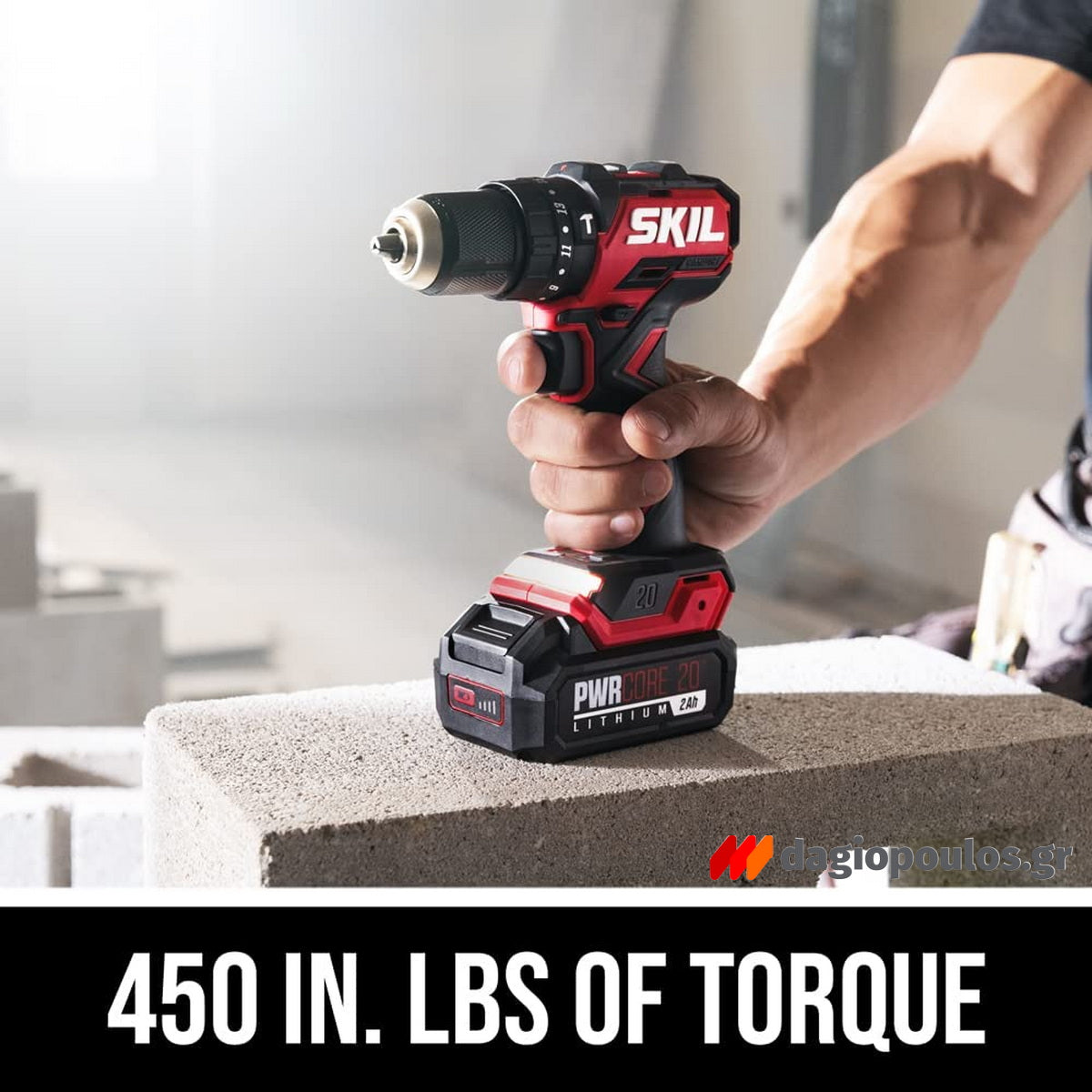 Skil 3075 CA 20V Max Brushless Κρουστικό Δραπανοκατσάβιδο Μπαταρίας 18V Li-Ion & & 3110 AA Μπαταρία 2.5Ah Φορτιστής Τσάντα