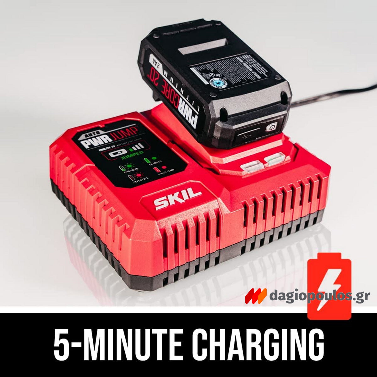 Skil 3075 HB Brushless 20V Max Κρουστικό Δραπανοκατσάβιδο Μπαταρίας 18V Li-Ion Με 2 Μπατ.4.0Ah - Ταχυφορτιστή - Βαλίτσα