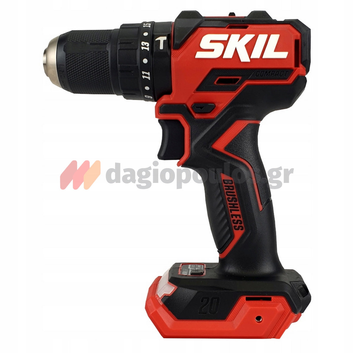 Skil 3075 CA 20V Max Brushless Κρουστικό Δραπανοκατσάβιδο Μπαταρίας 18V Li-Ion & & 3110 AA Μπαταρία 2.5Ah Φορτιστής Τσάντα