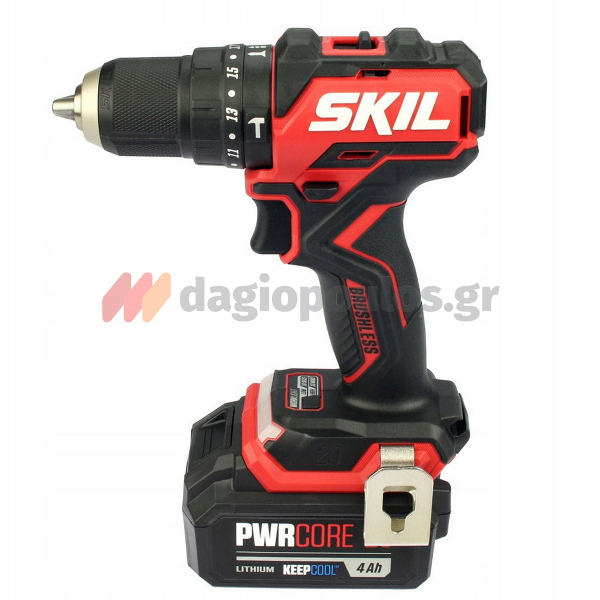 Skil 3075 HB Brushless 20V Max Κρουστικό Δραπανοκατσάβιδο Μπαταρίας 18V Li-Ion Με 2 Μπατ.4.0Ah - Ταχυφορτιστή - Βαλίτσα