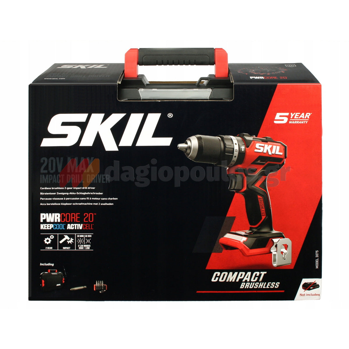 Skil 3075 JA 20V Max Brushless Κρουστικό Δραπανοκατσάβιδο Μπαταρίας 18V Li-Ion Με Μπαταρία 2.5Ah Βαλίτσα