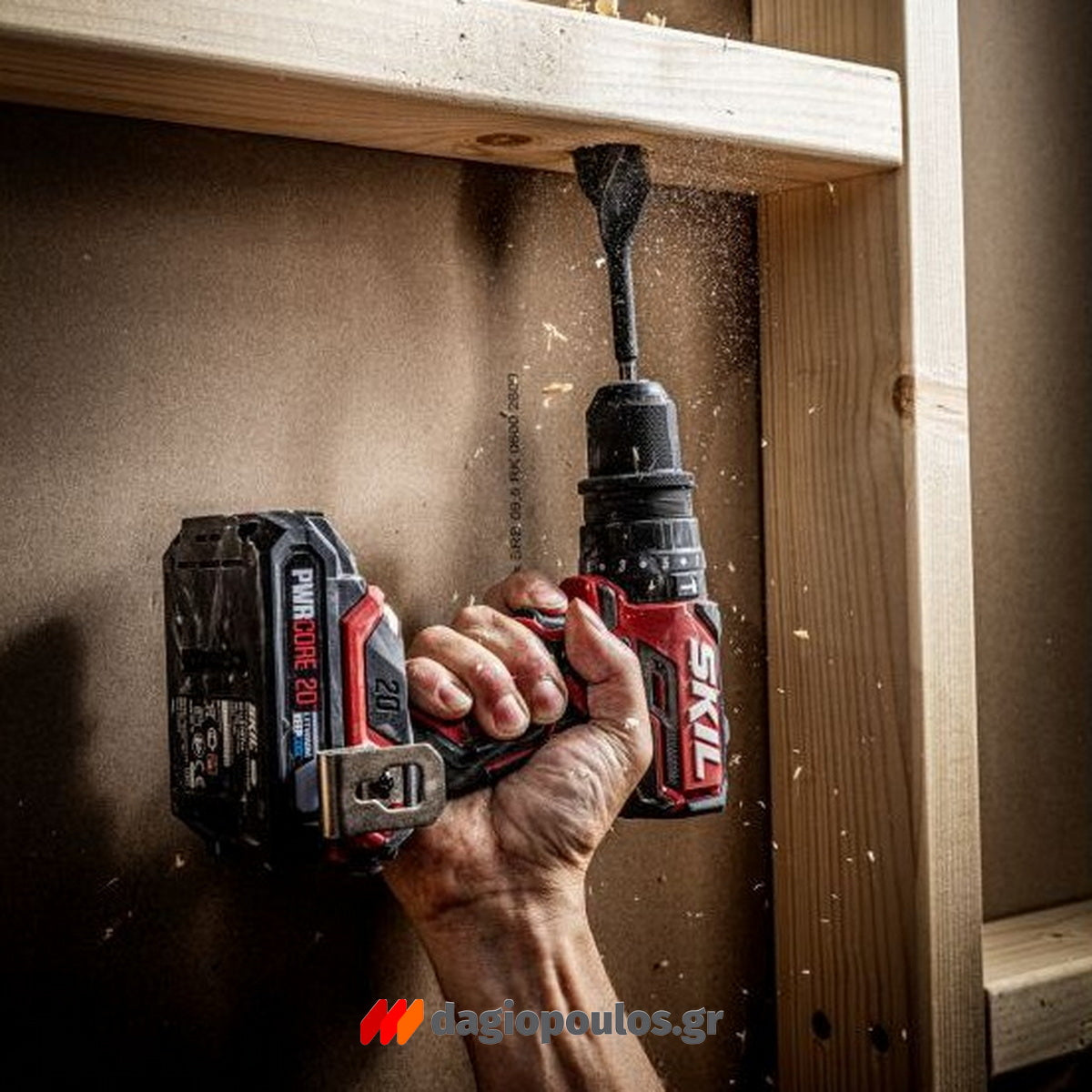 Skil 3076 HC 20V Max Brushless Κρουστικό Δραπανοκατσάβιδο Μπαταρίας 18V Li-Ion Με 2 Μπαταρίες 2.0Ah - 4 Κεφαλές - Βαλίτσα