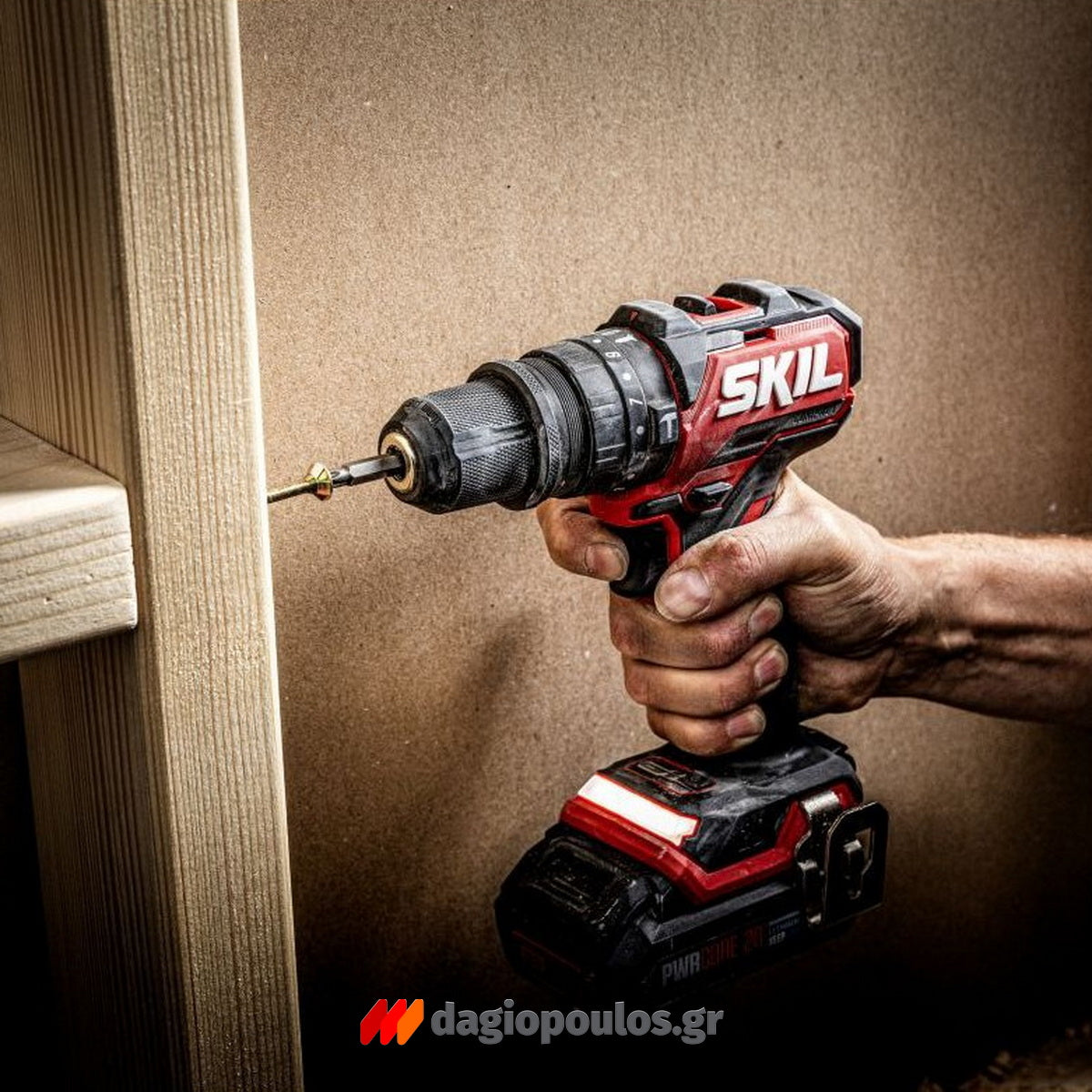 Skil 3076 HC 20V Max Brushless Κρουστικό Δραπανοκατσάβιδο Μπαταρίας 18V Li-Ion Με 2 Μπαταρίες 2.0Ah - 4 Κεφαλές - Βαλίτσα