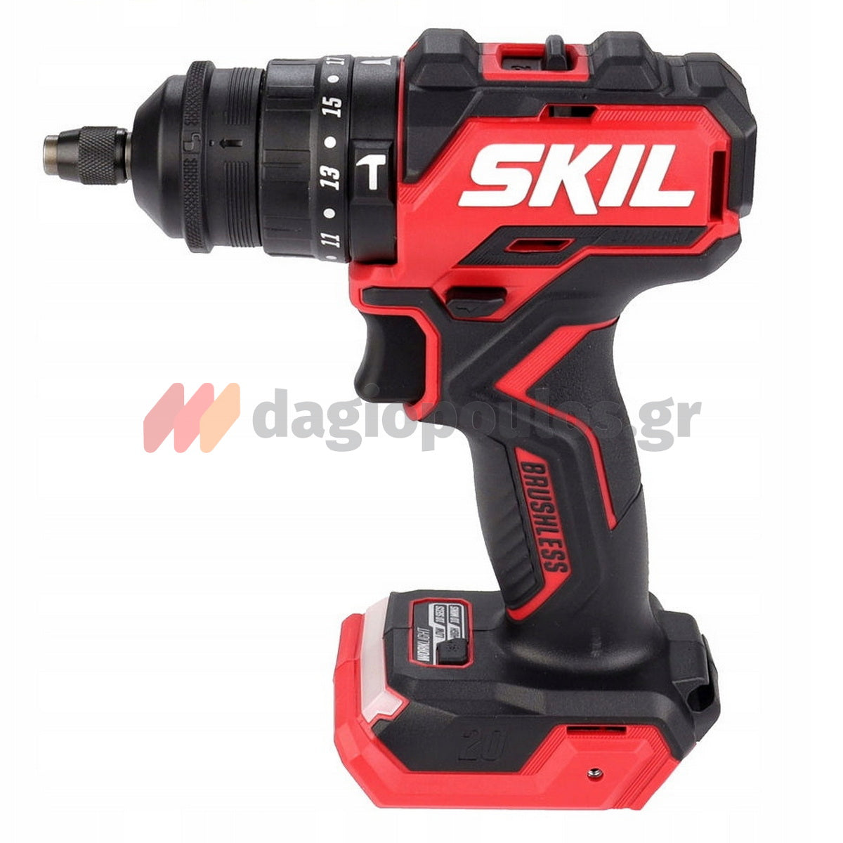 Skil 3076 HC 20V Max Brushless Κρουστικό Δραπανοκατσάβιδο Μπαταρίας 18V Li-Ion Με 2 Μπαταρίες 2.0Ah - 4 Κεφαλές - Βαλίτσα