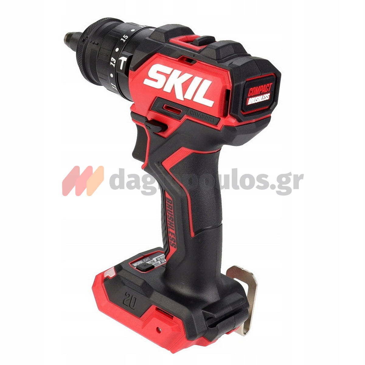 Skil 3076 HC 20V Max Brushless Κρουστικό Δραπανοκατσάβιδο Μπαταρίας 18V Li-Ion Με 2 Μπαταρίες 2.0Ah - 4 Κεφαλές - Βαλίτσα