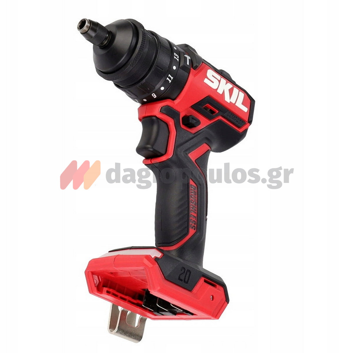 Skil 3076 HC 20V Max Brushless Κρουστικό Δραπανοκατσάβιδο Μπαταρίας 18V Li-Ion Με 2 Μπαταρίες 2.0Ah - 4 Κεφαλές - Βαλίτσα