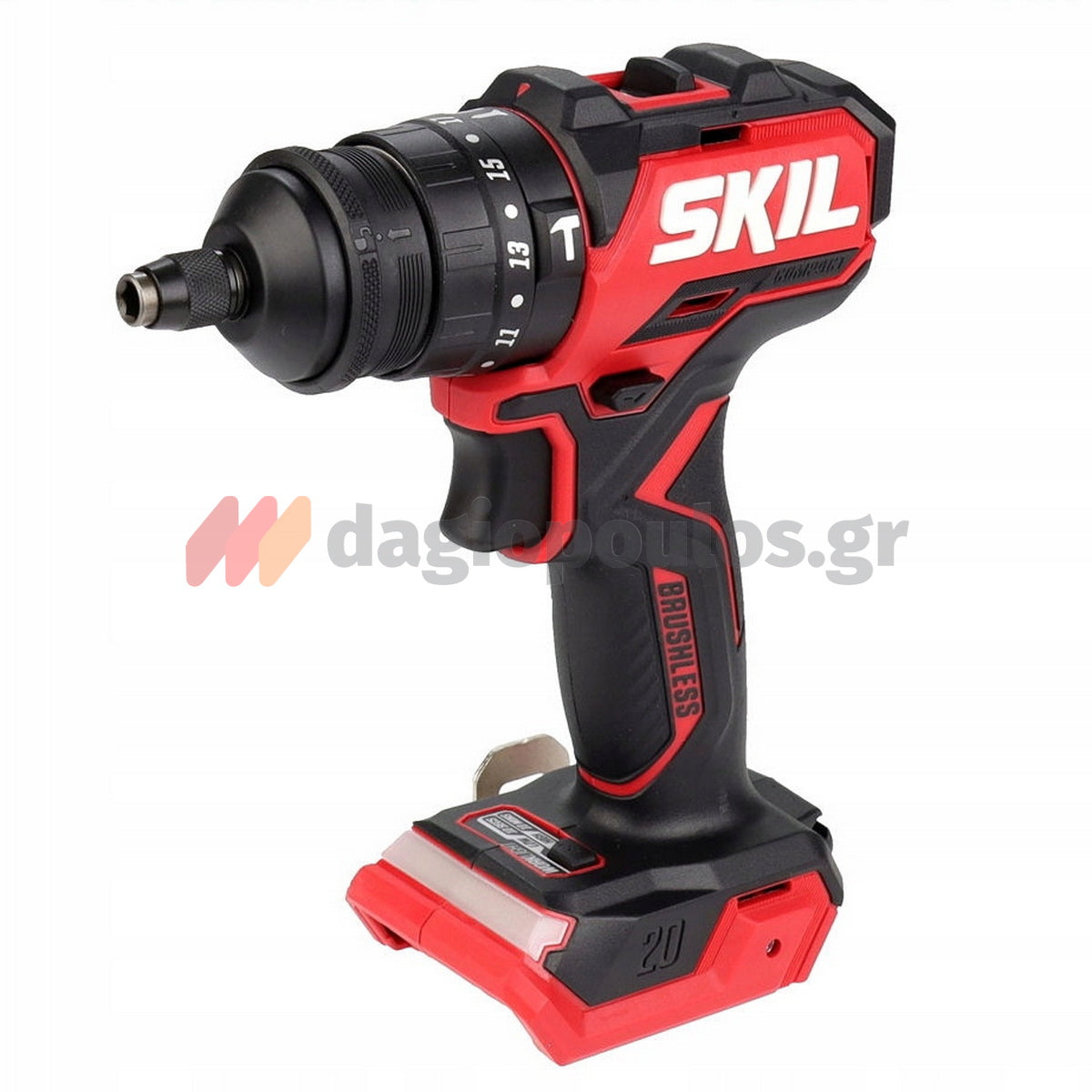 Skil 3076 HC 20V Max Brushless Κρουστικό Δραπανοκατσάβιδο Μπαταρίας 18V Li-Ion Με 2 Μπαταρίες 2.0Ah - 4 Κεφαλές - Βαλίτσα