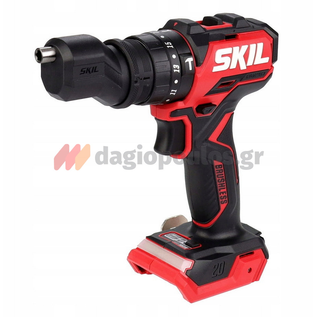 Skil 3076 HC 20V Max Brushless Κρουστικό Δραπανοκατσάβιδο Μπαταρίας 18V Li-Ion Με 2 Μπαταρίες 2.0Ah - 4 Κεφαλές - Βαλίτσα