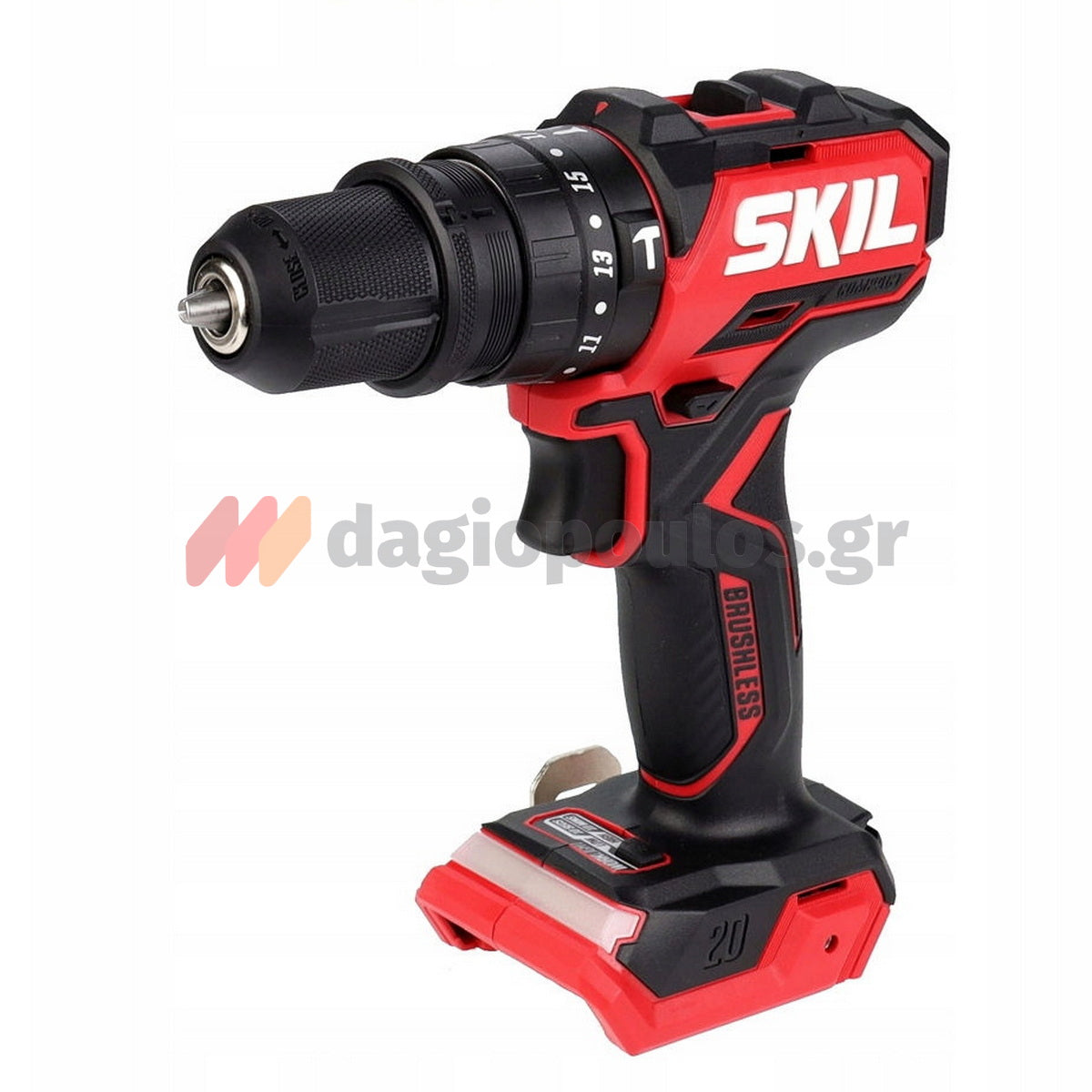 Skil 3076 HC 20V Max Brushless Κρουστικό Δραπανοκατσάβιδο Μπαταρίας 18V Li-Ion Με 2 Μπαταρίες 2.0Ah - 4 Κεφαλές - Βαλίτσα