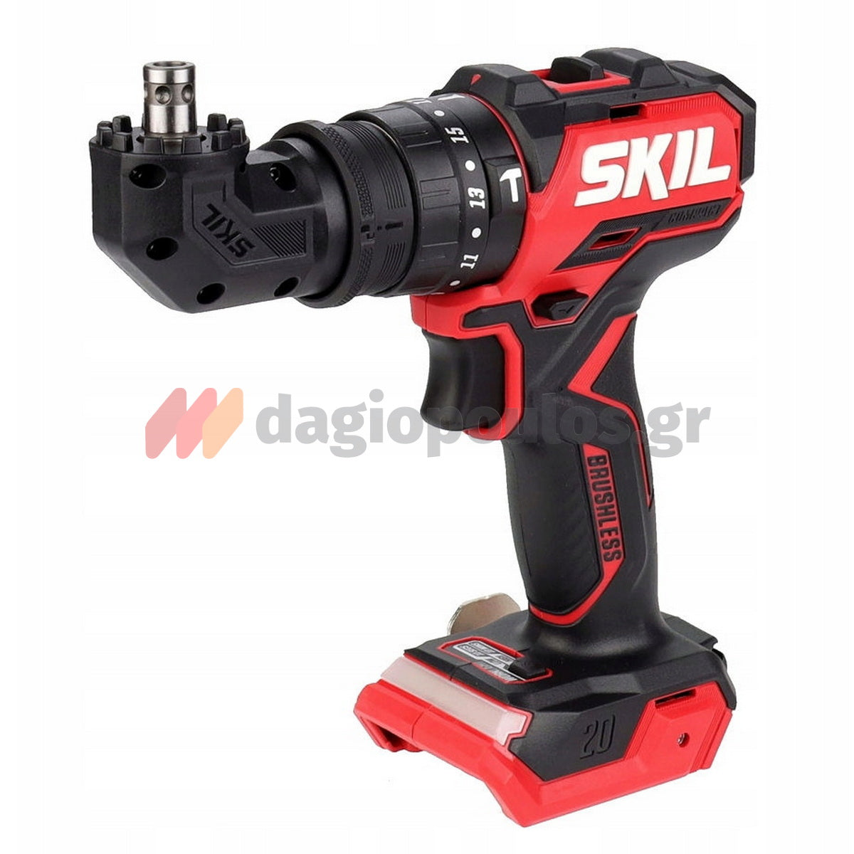 Skil 3076 HC 20V Max Brushless Κρουστικό Δραπανοκατσάβιδο Μπαταρίας 18V Li-Ion Με 2 Μπαταρίες 2.0Ah - 4 Κεφαλές - Βαλίτσα