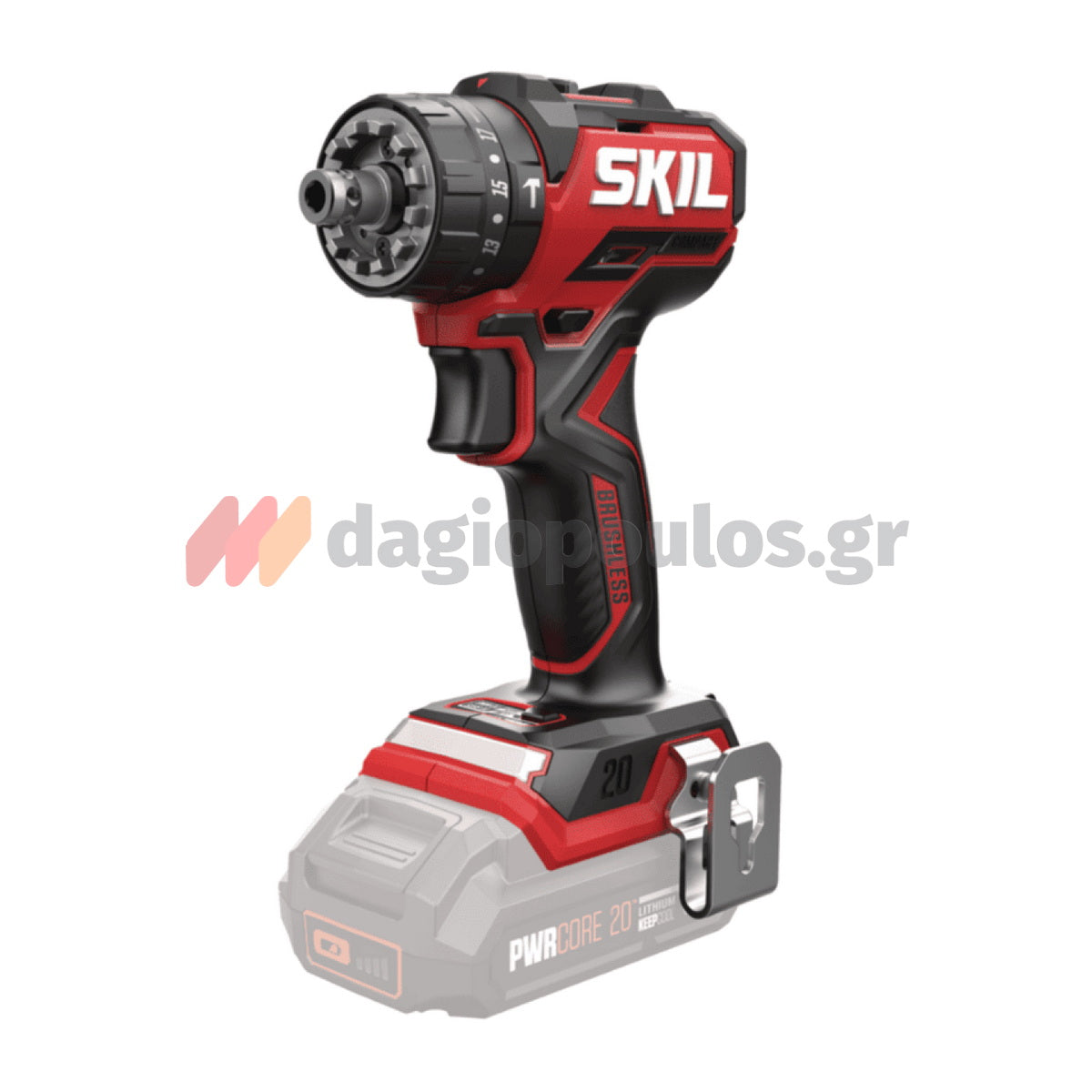 Skil 3076 HC 20V Max Brushless Κρουστικό Δραπανοκατσάβιδο Μπαταρίας 18V Li-Ion Με 2 Μπαταρίες 2.0Ah - 4 Κεφαλές - Βαλίτσα