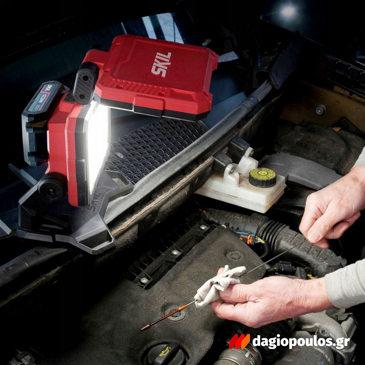 Skil 3157 CA 20V Max Διπλός Φορητός Προβολέας Επιθεώρησης & Εργασίας Μπαταρίας 18V Li-Ion Επαναφορτιζόμενος 1800 Lumens SOLO