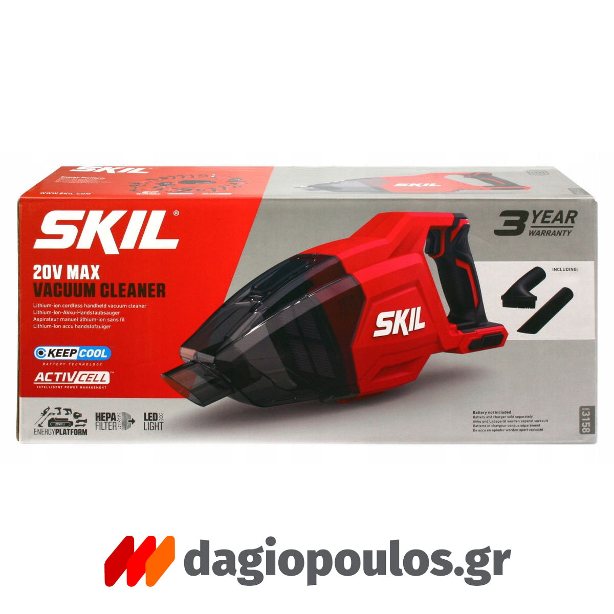 Skil 3158 CA 20V Max Φορητός Απορροφητήρας Σκουπάκι Χειρός Μπαταρίας 18V SOLO