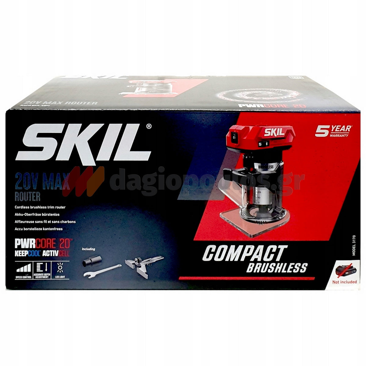 Skil 3170 CA 20V Max Brushless Κουρευτικό Περιθωρίων Μπαταρίας 18V Li-Ion SOLO