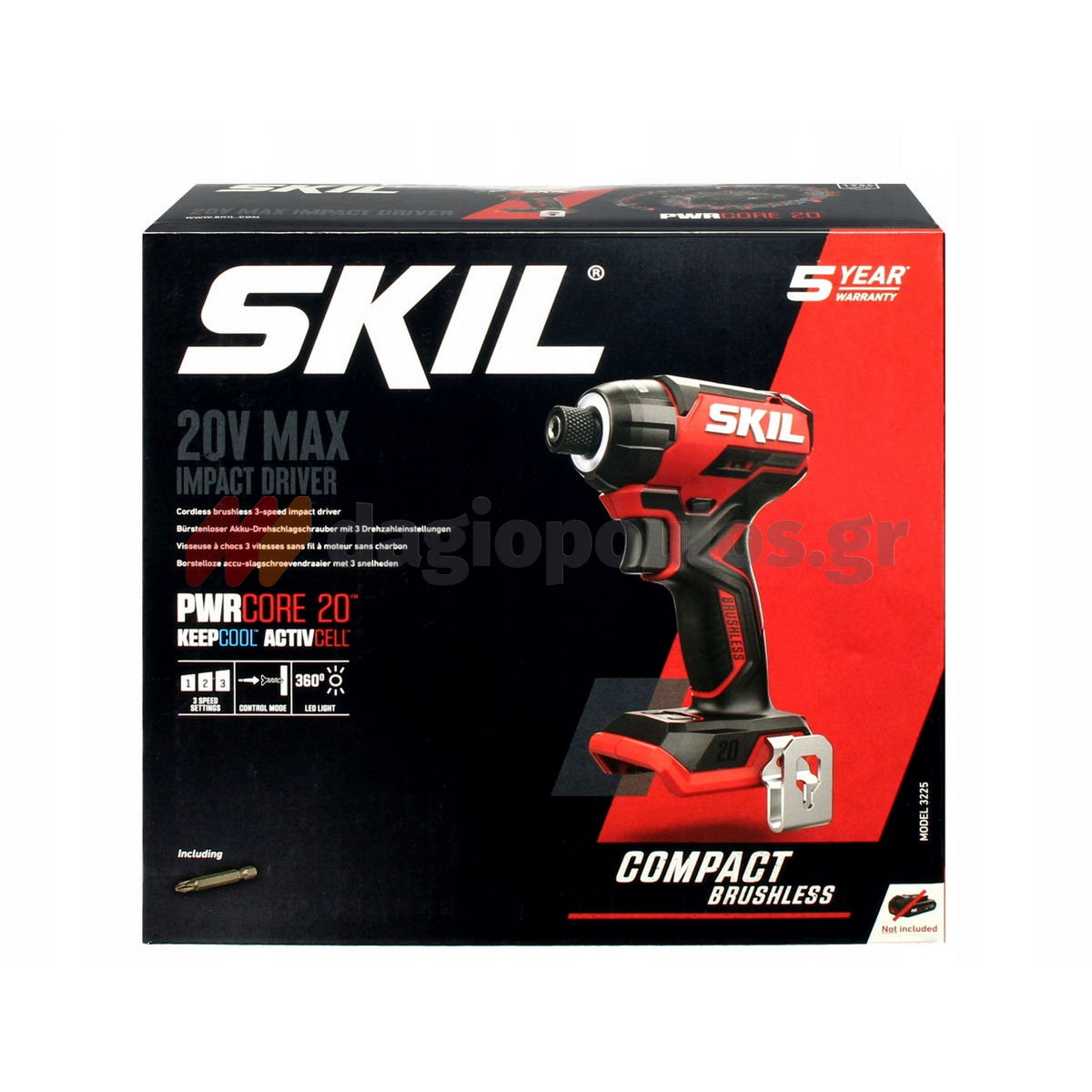 Skil 3225 CA 20V Max Brushless Παλμικό Κατσαβίδι Μπαταρίας 18V Li-Ion Με Μπαταρία 2.5Ah