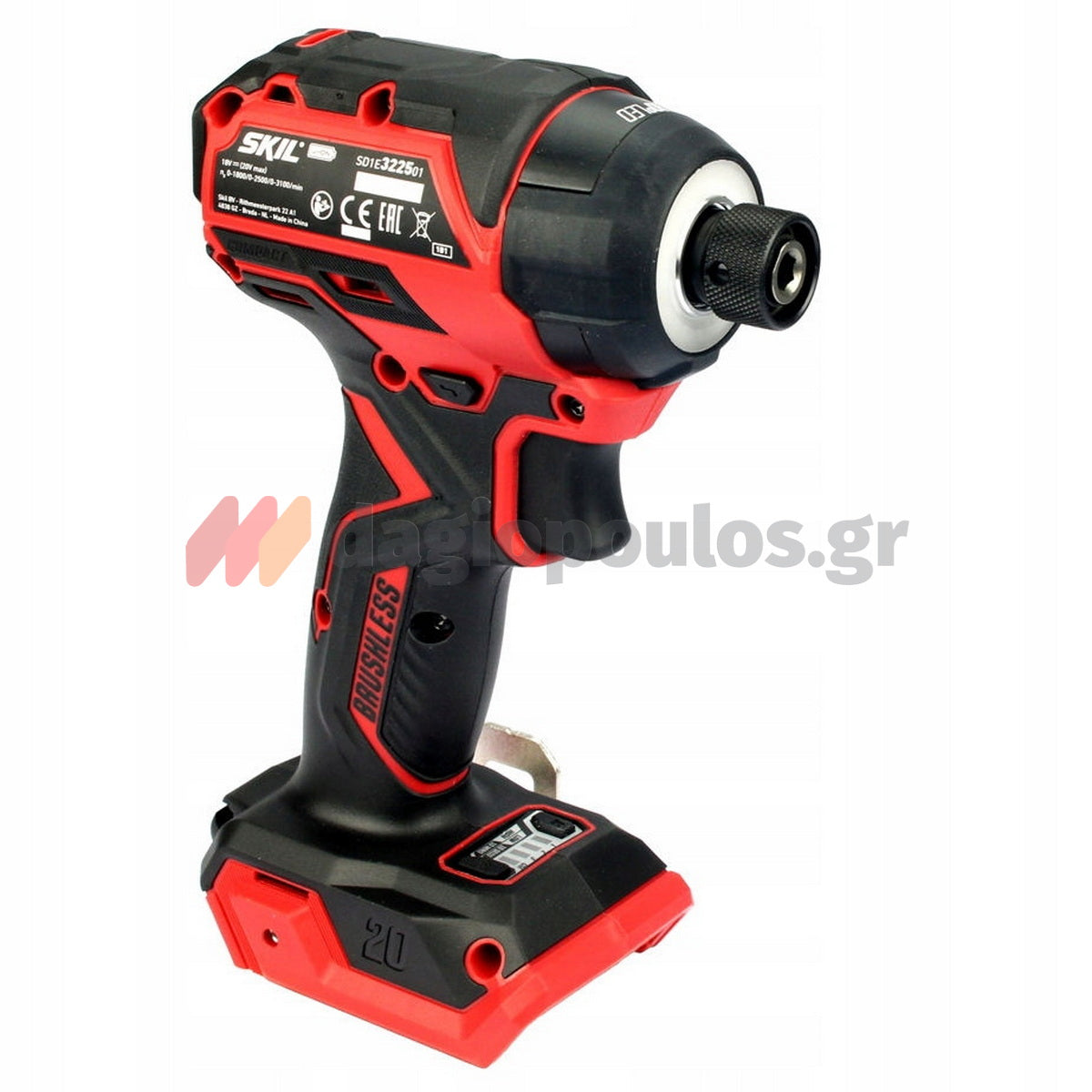 Skil 3225 CA 20V Max Brushless Παλμικό Κατσαβίδι Μπαταρίας 18V Li-Ion SOLO
