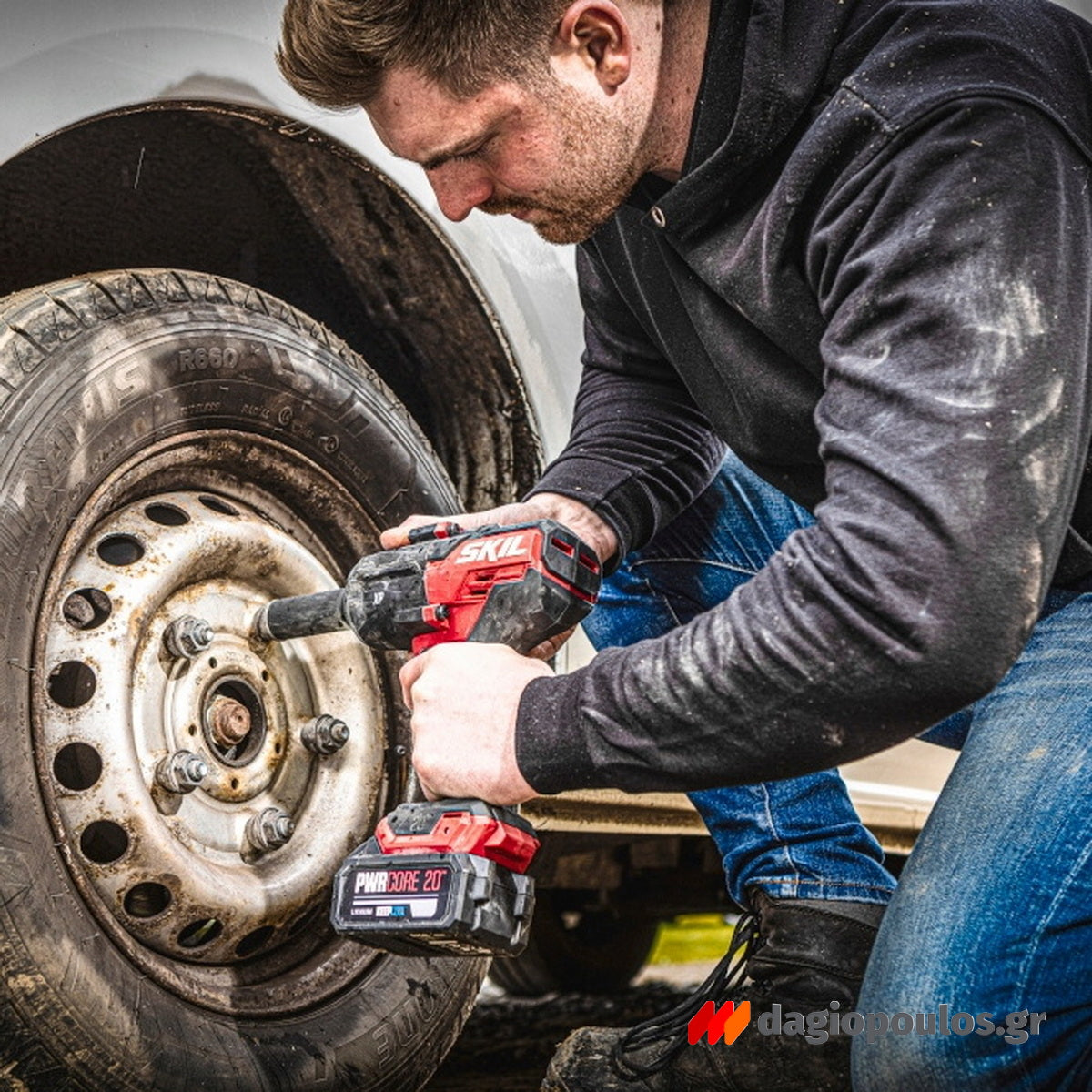 Skil 3285 JA 20V Max Brushless Μπουλονόκλειδο Μπαταρίας 18V Li-Ion 700Nm 1/2" & 3111 AA Μπαταρία 4.0Ah Ταχυφορτιστής