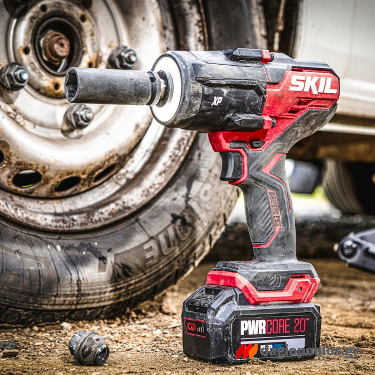 Skil 3285 JA 20V Max Brushless Μπουλονόκλειδο Μπαταρίας 18V Li-Ion 700Nm 1/2" & 3111 AA Μπαταρία 4.0Ah Ταχυφορτιστής