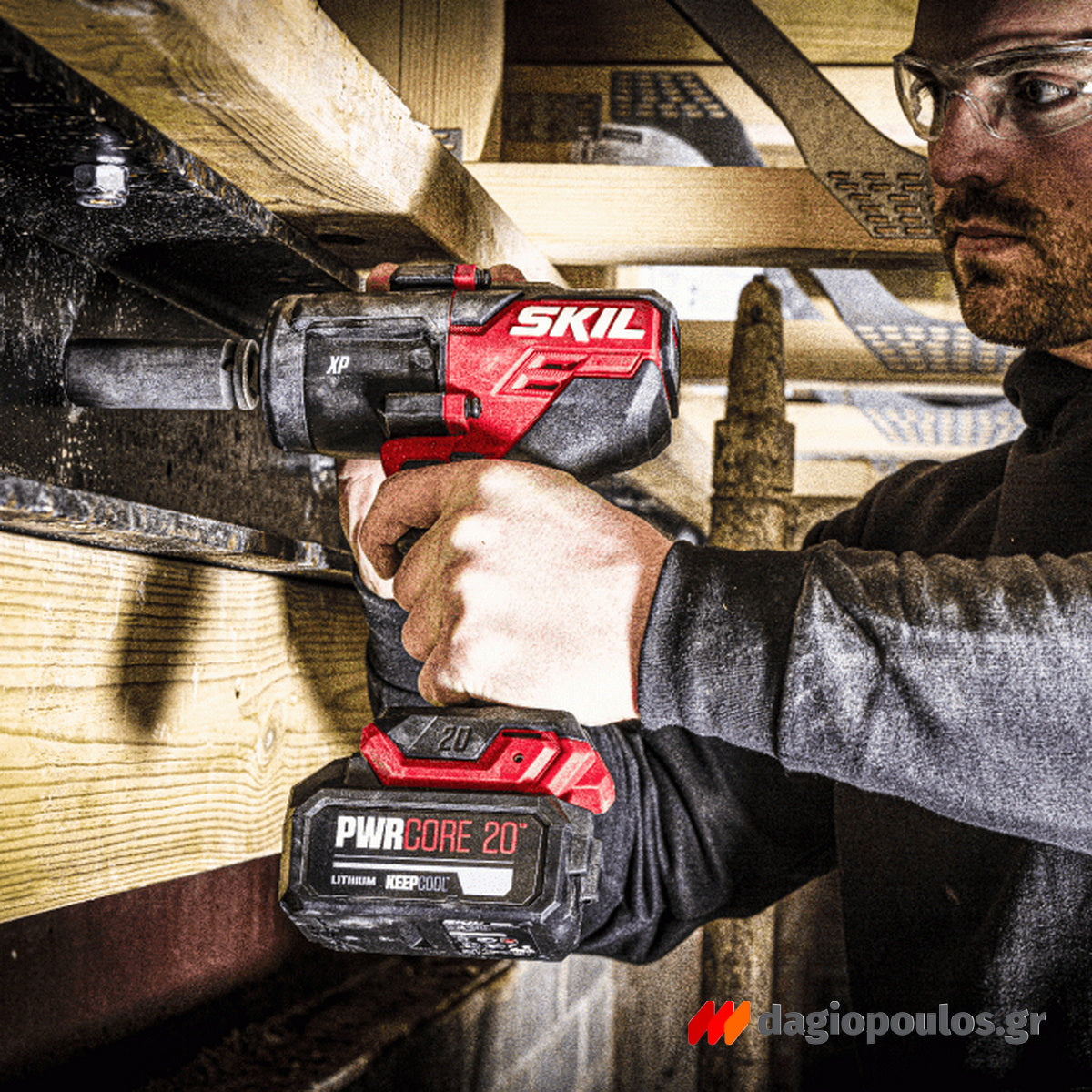 Skil 3285 JA 20V Max Brushless Μπουλονόκλειδο Μπαταρίας 18V Li-Ion 700Nm 1/2" & 3111 AA Μπαταρία 4.0Ah Ταχυφορτιστής