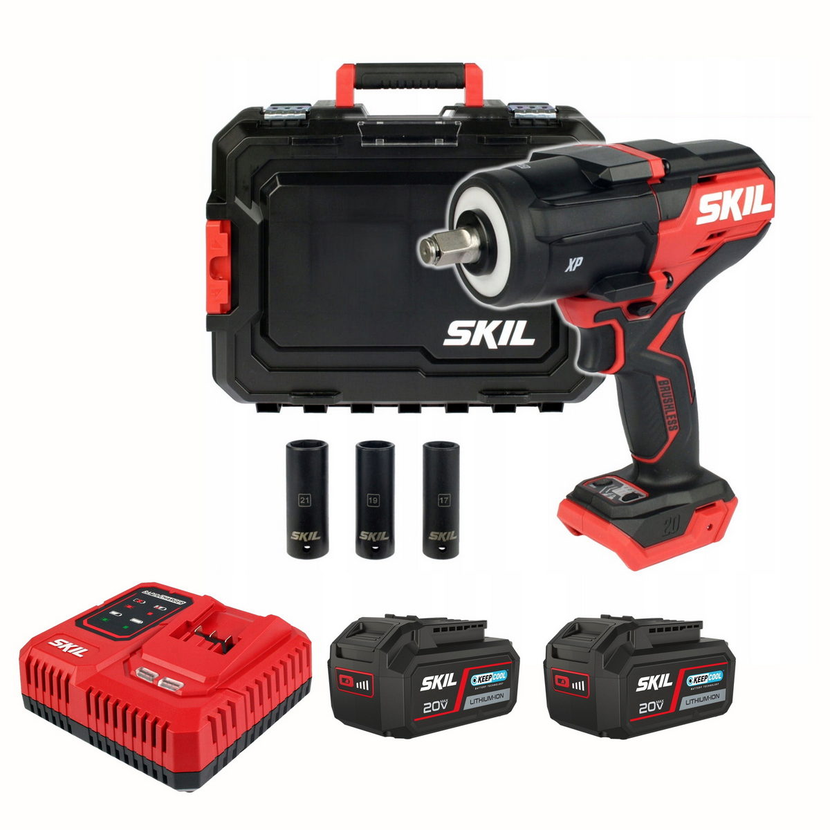 Skil 3285 JA1 20V Max Brushless Μπουλονόκλειδο Μπαταρίας 18V Li-Ion Με 2 Μπαταρίες 5.0Ah