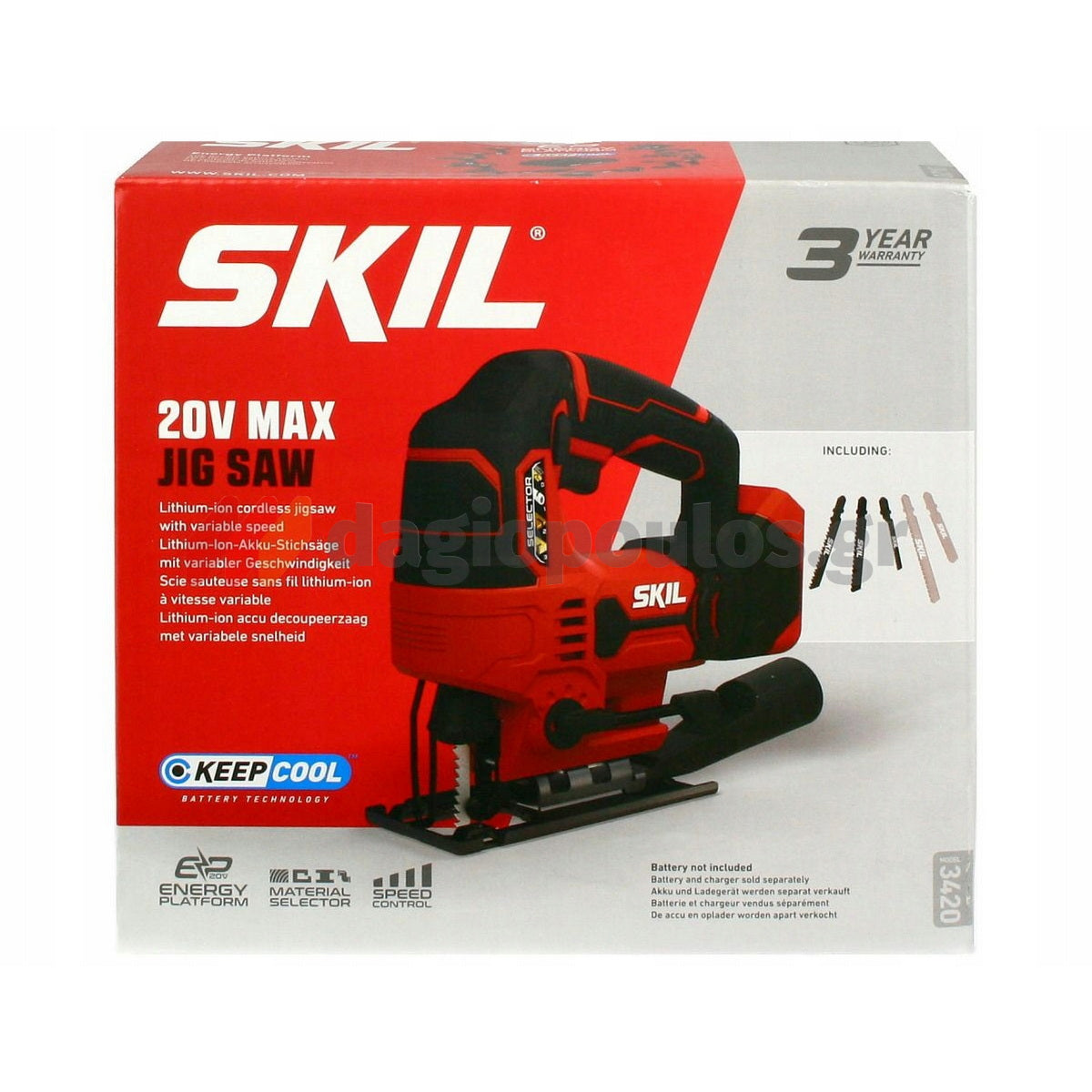 Skil 3420 CA 20V Max Σέγα Μπαταρίας 18V Li-Ion SOLO