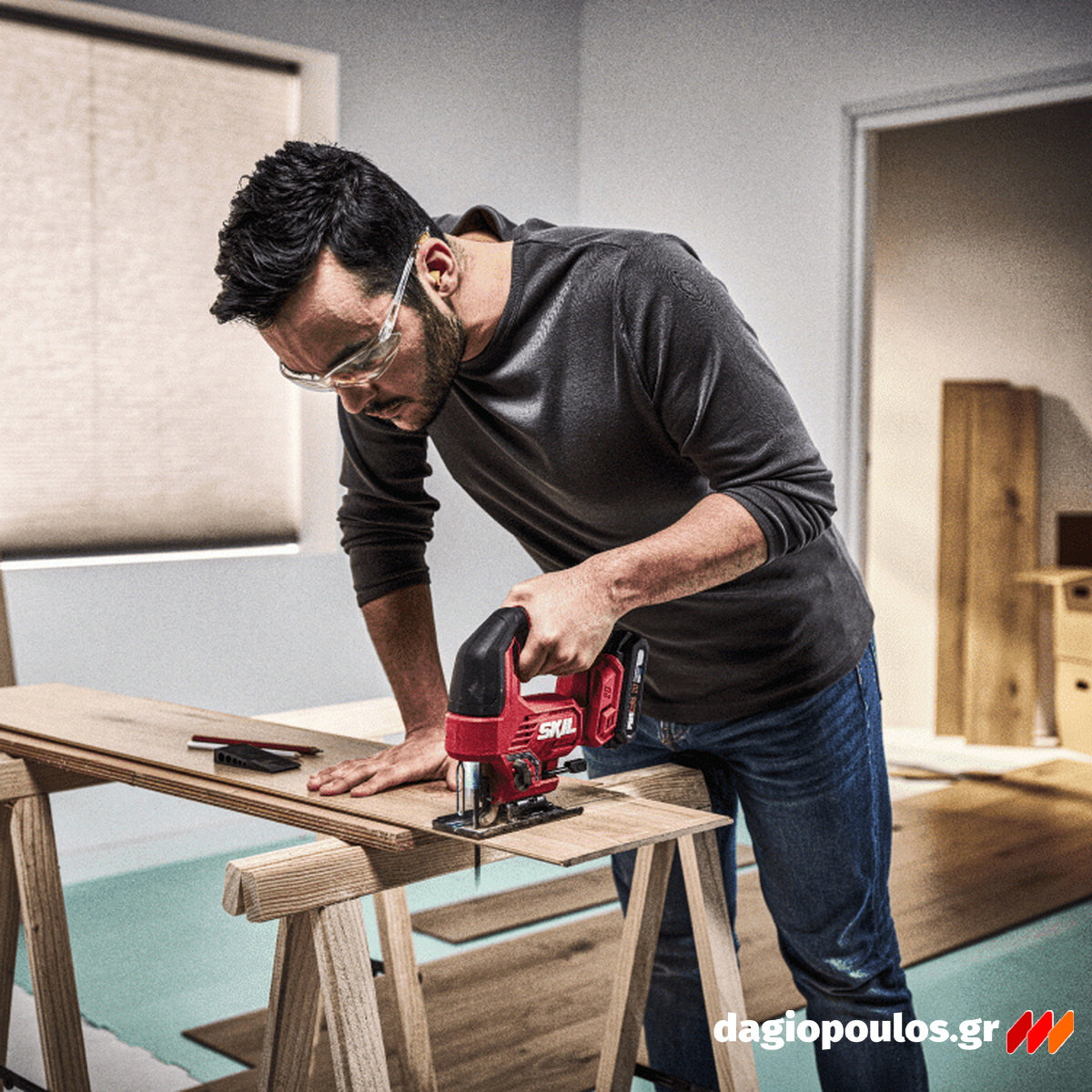 Skil 3421 CA 20V Brushless Σέγα Μπαταρίας 20V Li-Ion Με Σετ 3116 ΑΑ Μπαταρία 2.0Ah - Φορτιστή