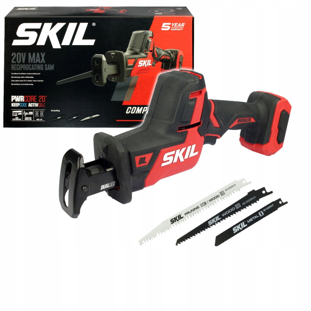Skil 3475 CA 20V Max Brushless Σπαθοσέγα (Σεγάτσα) Μπαταρίας 18V Li-Ion SOLO