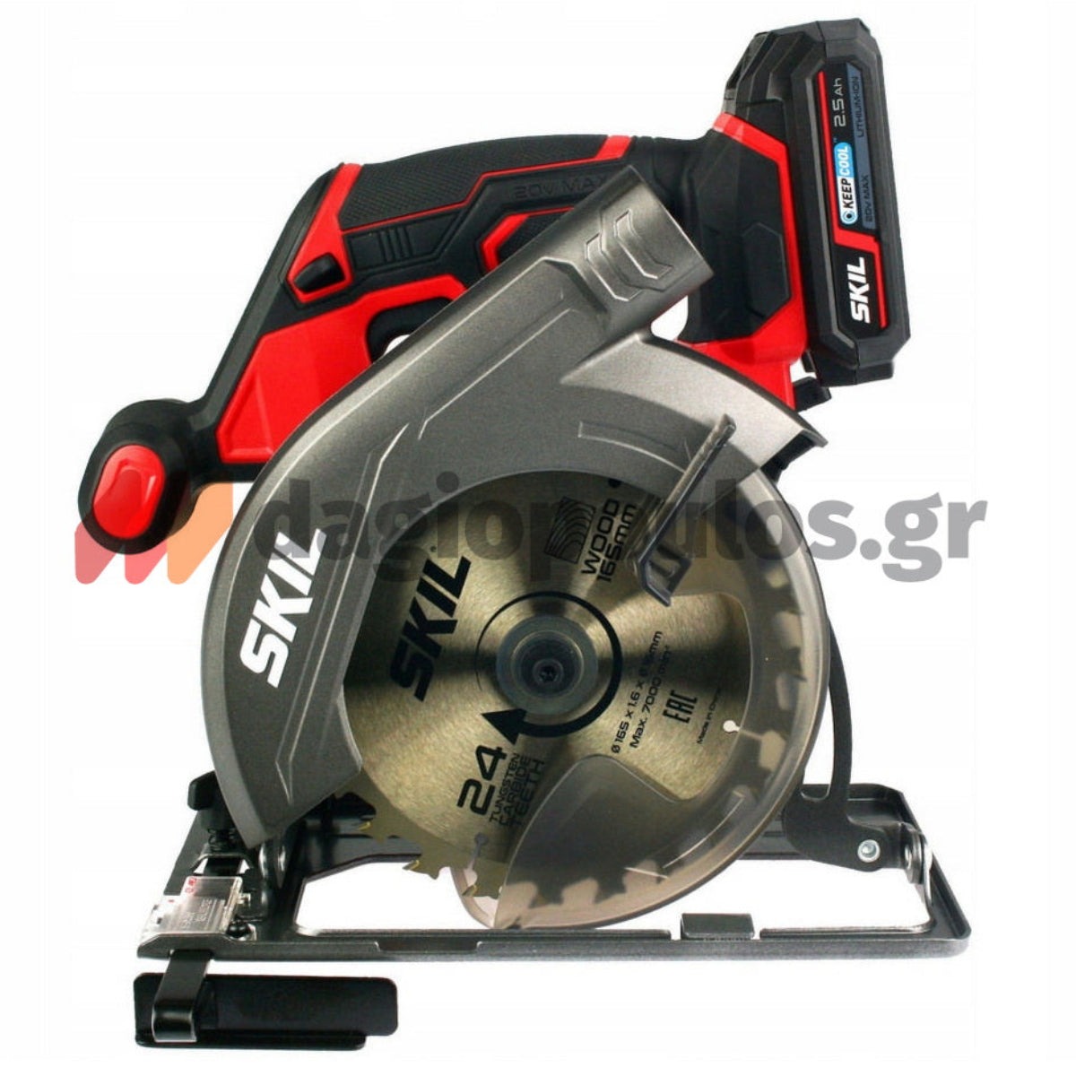 Skil 3520 CA 20V Max Δισκοπρίονο Μπαταρίας 18V Li-Ion 165mm Με Μπαταρία 4.0Ah