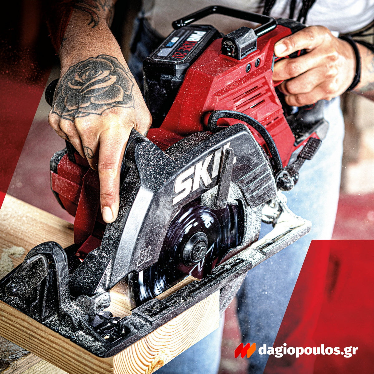 Skil 3572 EA 40V Max Brushless Δισκοπρίονο Μπαταρίας 36V Li-Ion 184mm Με 2 Μπαταρίες 4.0Ah + Φορτιστή + USB Αντάπτορα + Τσάντα