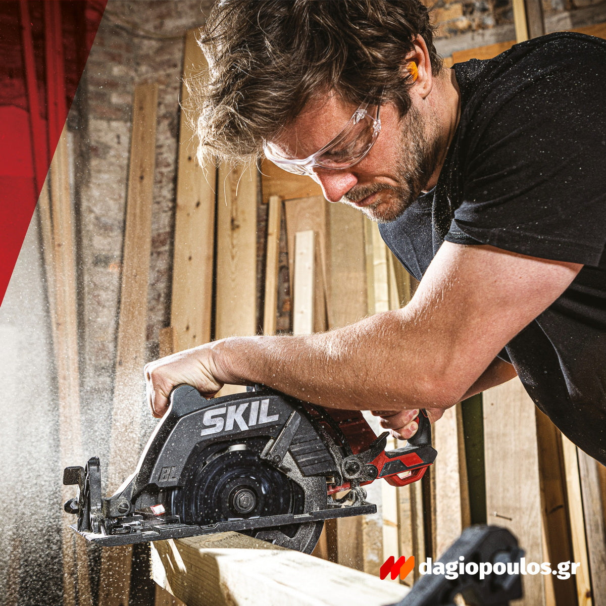 Skil 3572 EA 40V Max Brushless Δισκοπρίονο Μπαταρίας 36V Li-Ion 184mm Με 2 Μπαταρίες 4.0Ah + Φορτιστή + USB Αντάπτορα + Τσάντα