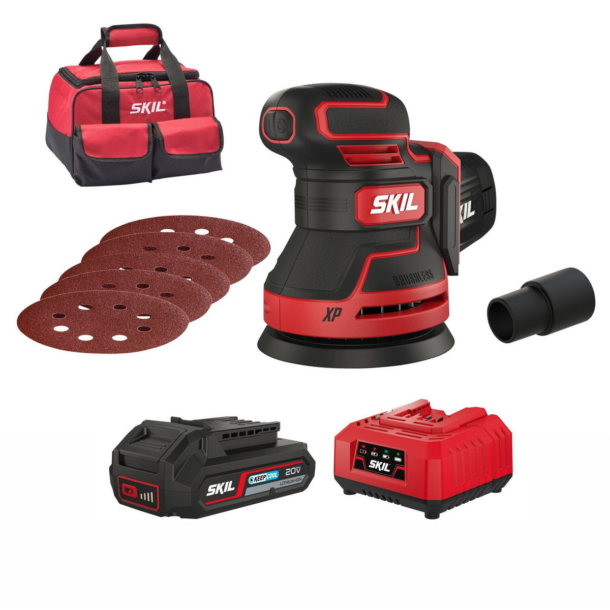 Skil 3750 FA 20V Max Brushless Έκκεντρο Περιστροφικό Τριβείο Μπαταρίας 18V Li-Ion 125mm Με Μπαταρία 2.5Ah